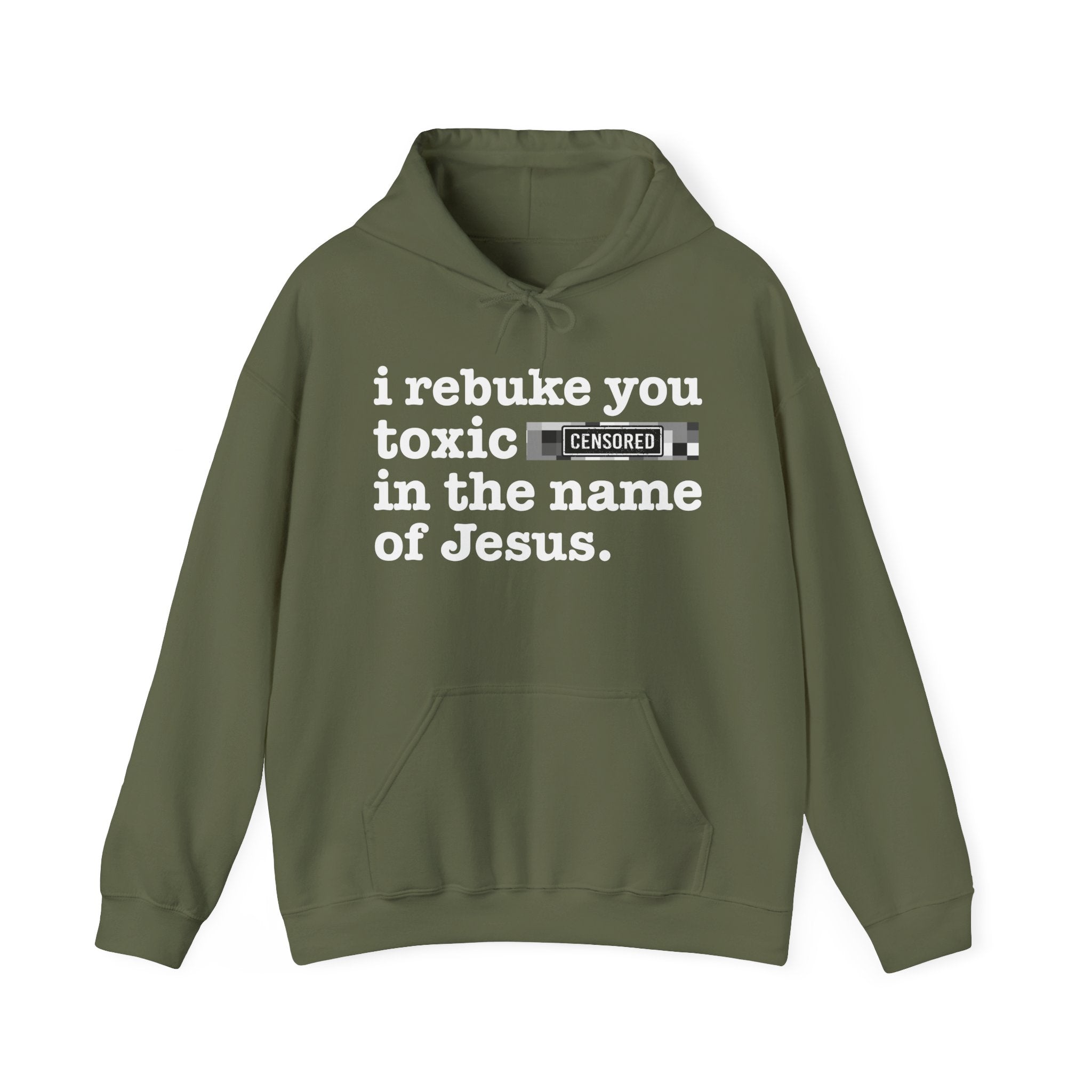 I rebuke you Toxic Bitches in the name of Jesus — Sarcastic Christian Hoodie
