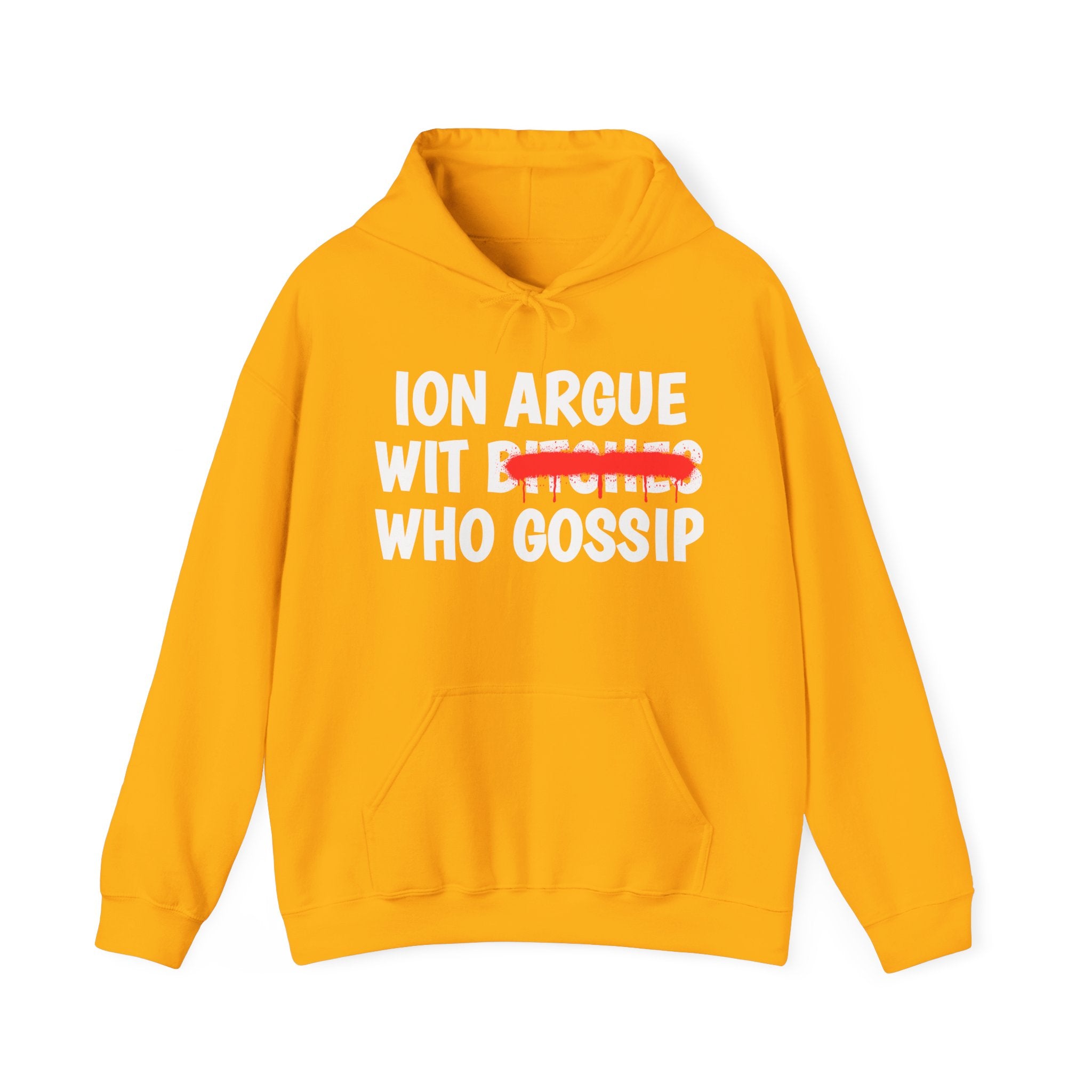 ION (I Don't) Argue Wit Bitches Who Gossip — Funny Sassy Statement Hoodie