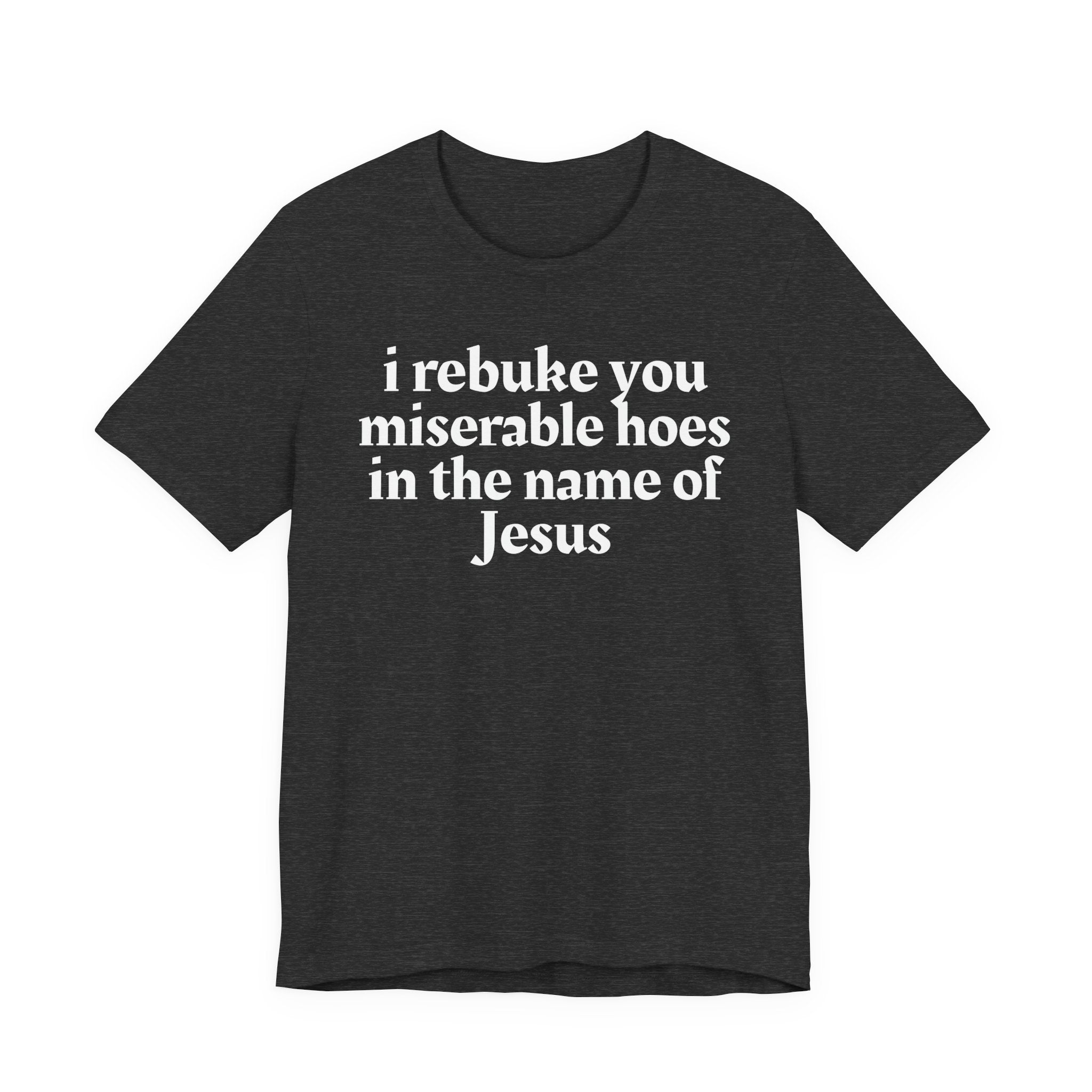 I Rebuke You Miserable Hoes in the Name of Jesus — Christian Humor T-Shirt