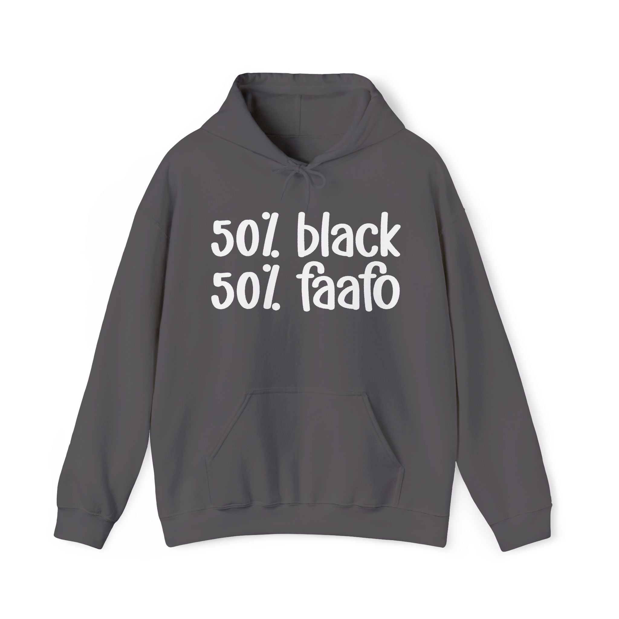 50% Black 50% FAAFO Hoodie