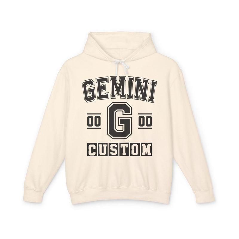 Custom Gemini Varsity Hoodie — Customize Birthday Day/Month/Year — Customize Gemini Season/Nation
