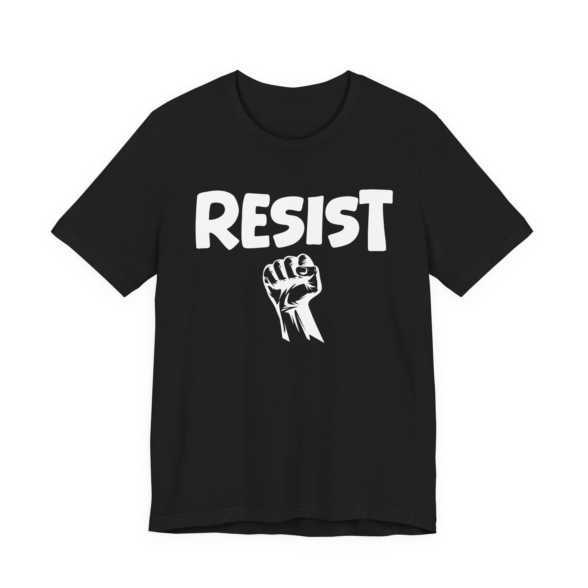 Resist - T-Shirt – Bold Protest Graphic Tee with Raised Fist