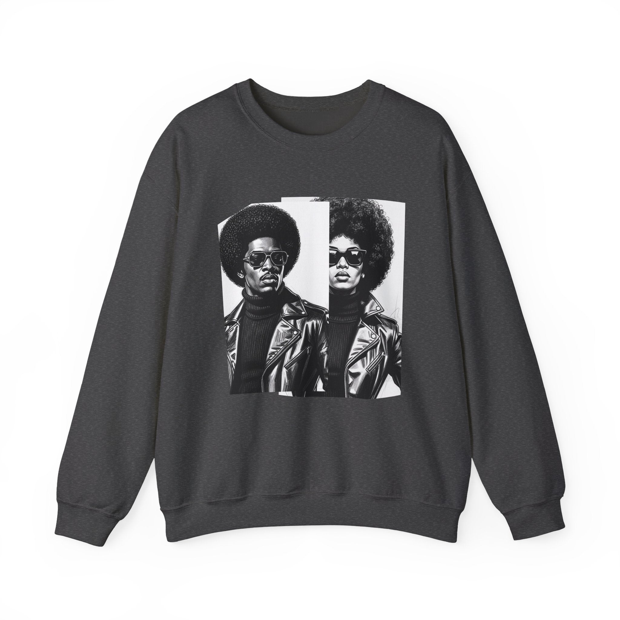 70s Portrait Of Black Couple － African American Pride Sweatshirt