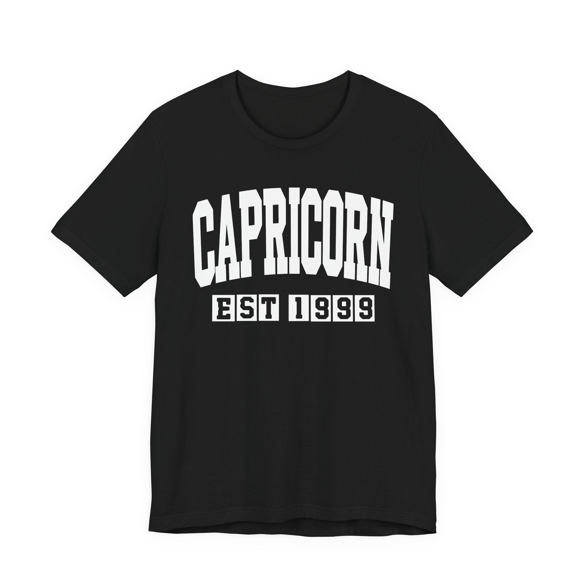 Capricorn EST (YEAR) Personalization — Zodiac Birthday Tee Shirt