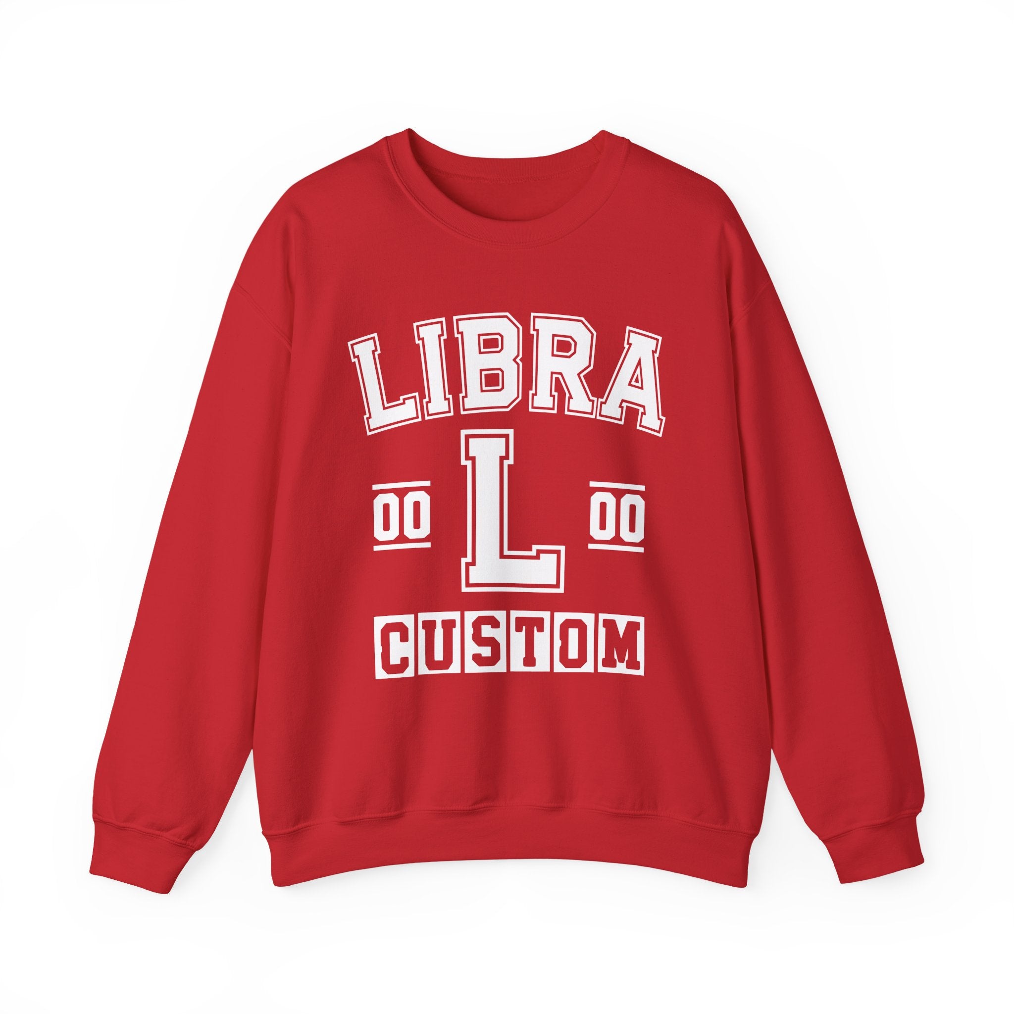 Custom Libra Varsity Sweatshirt - Customize Birthday Day/Month/Year - Customize Gemini Season/Nation