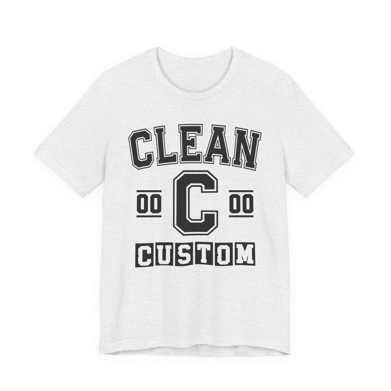 Custom Clean Varsity T-Shirt — Customize Birthday Day/Month/Year — Customize Season/nation/Society