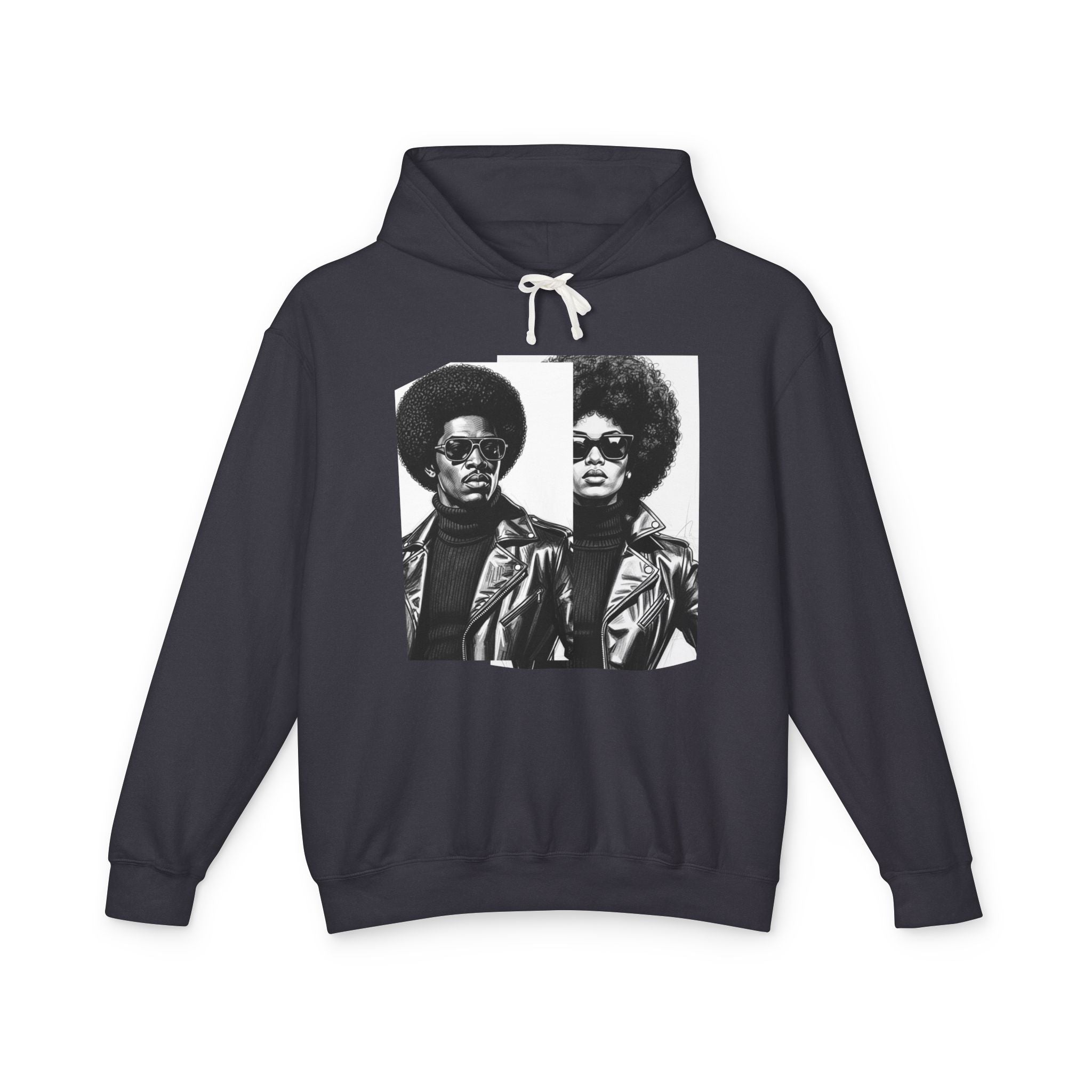 70s Black Couple Portrait - African American Pride Hoodie
