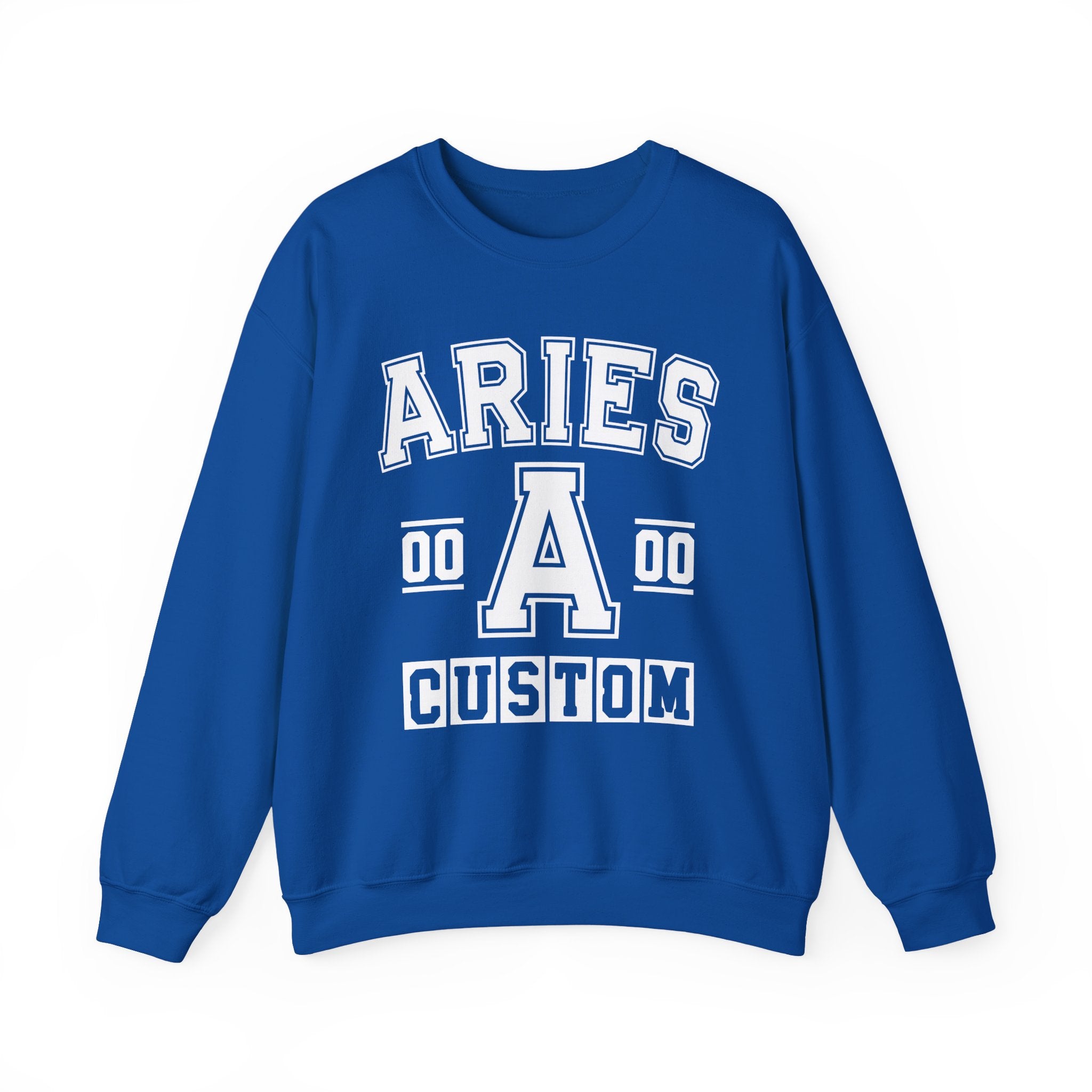 Custom Aries Varsity Sweatshirt - Customize Birthday Day/Month/Year - Customize Gemini Season/Nation
