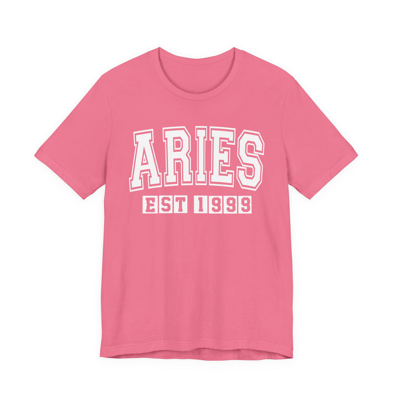 Aries EST (YEAR) Personalization — Zodiac Birthday T-Shirt