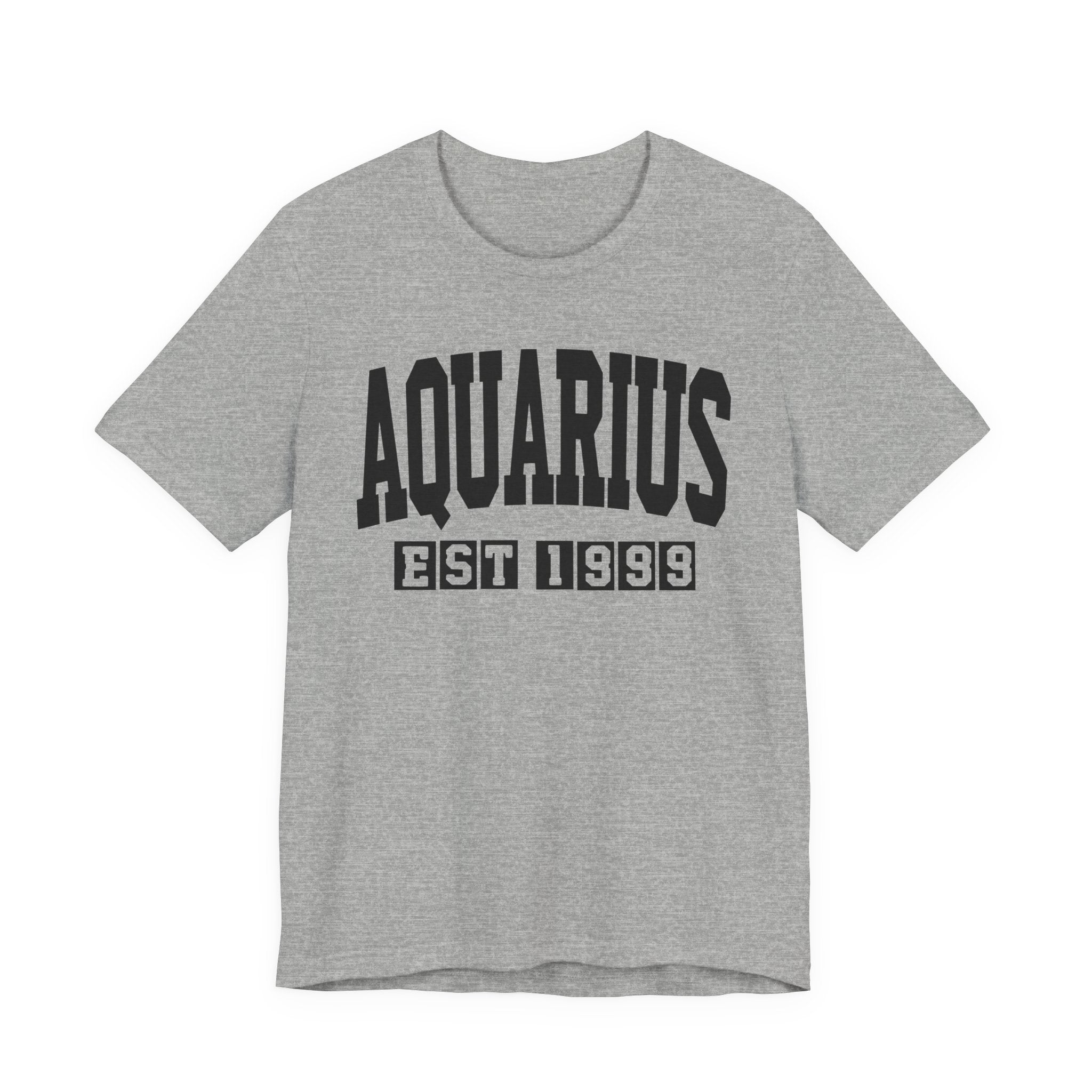 Aquarius EST (YEAR) Personalization — Zodiac Birthday Tee Shirt