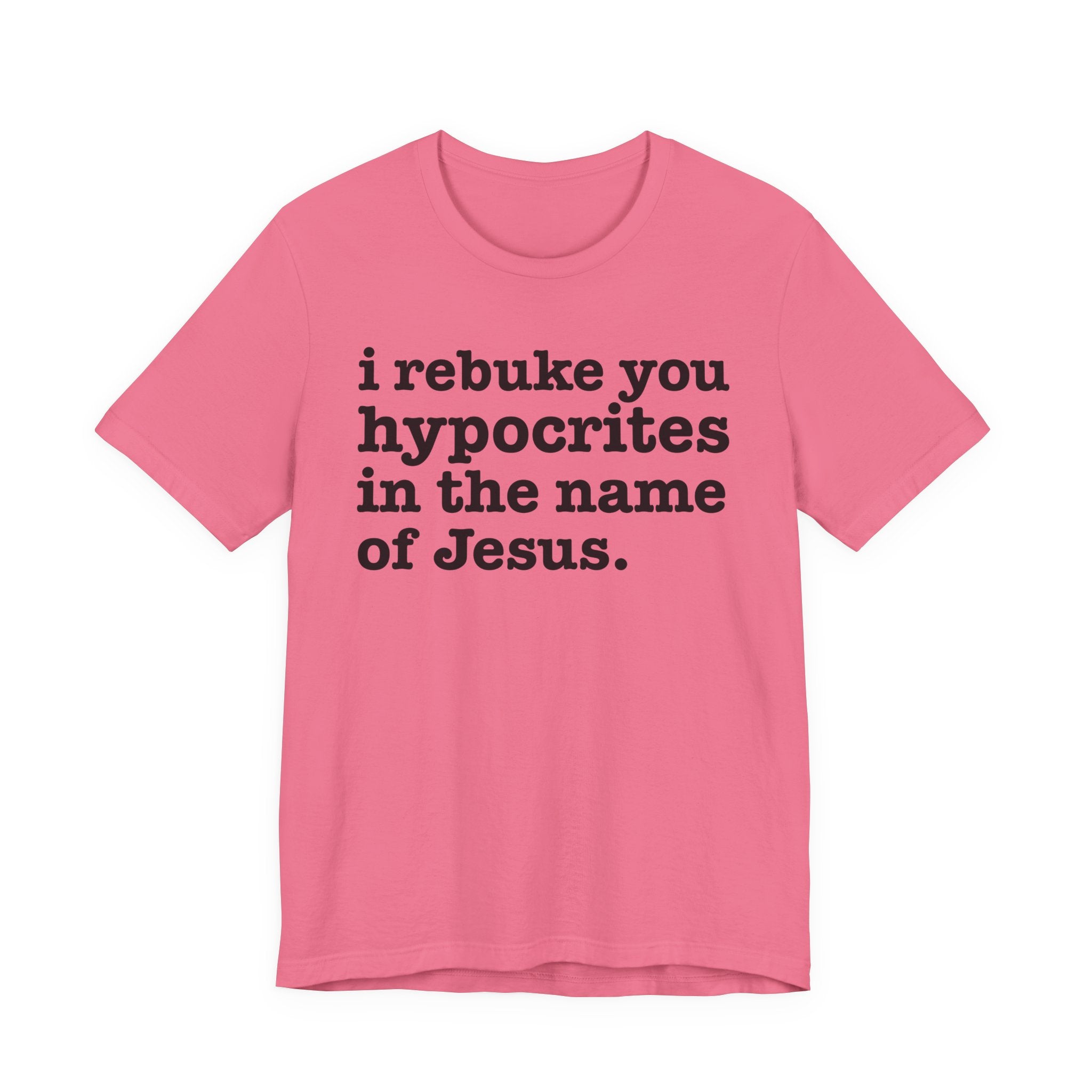 I Rebuke You Hypocrites in the Name of Jesus - Christian Humor Tee Shirt