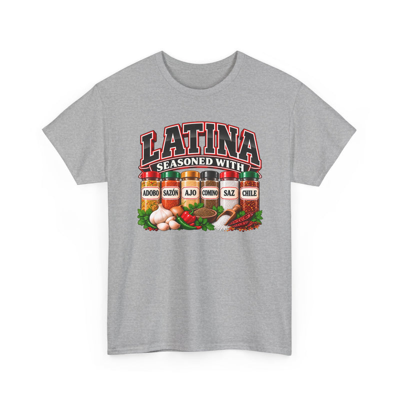 Latina Seasoned With Adobo Sazón Ajo Comino Saz Chile － T-Shirt