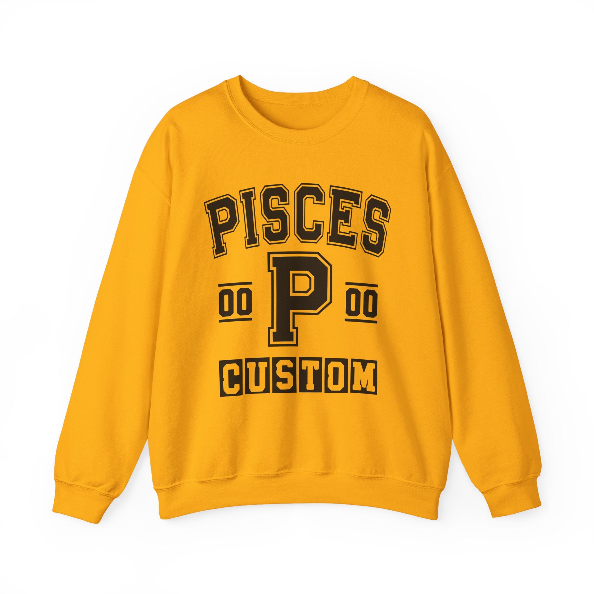 Custom Pisces Varsity Sweatshirt - Customize Birthday Day/Month/Year - Customize Gemini Season/Nation