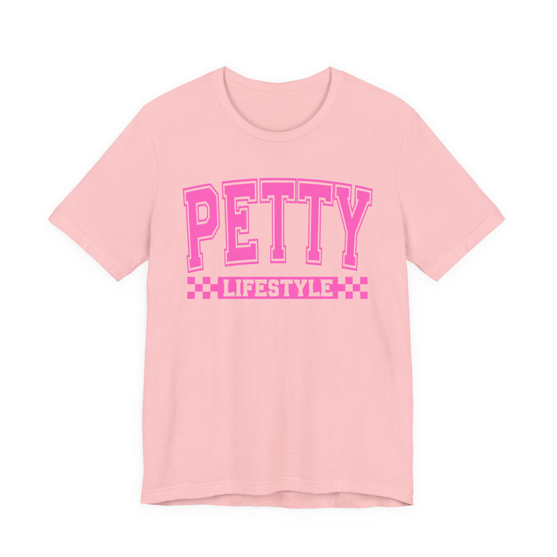 Petty Lifestyle — Pink Varsity Statement T-Shirt
