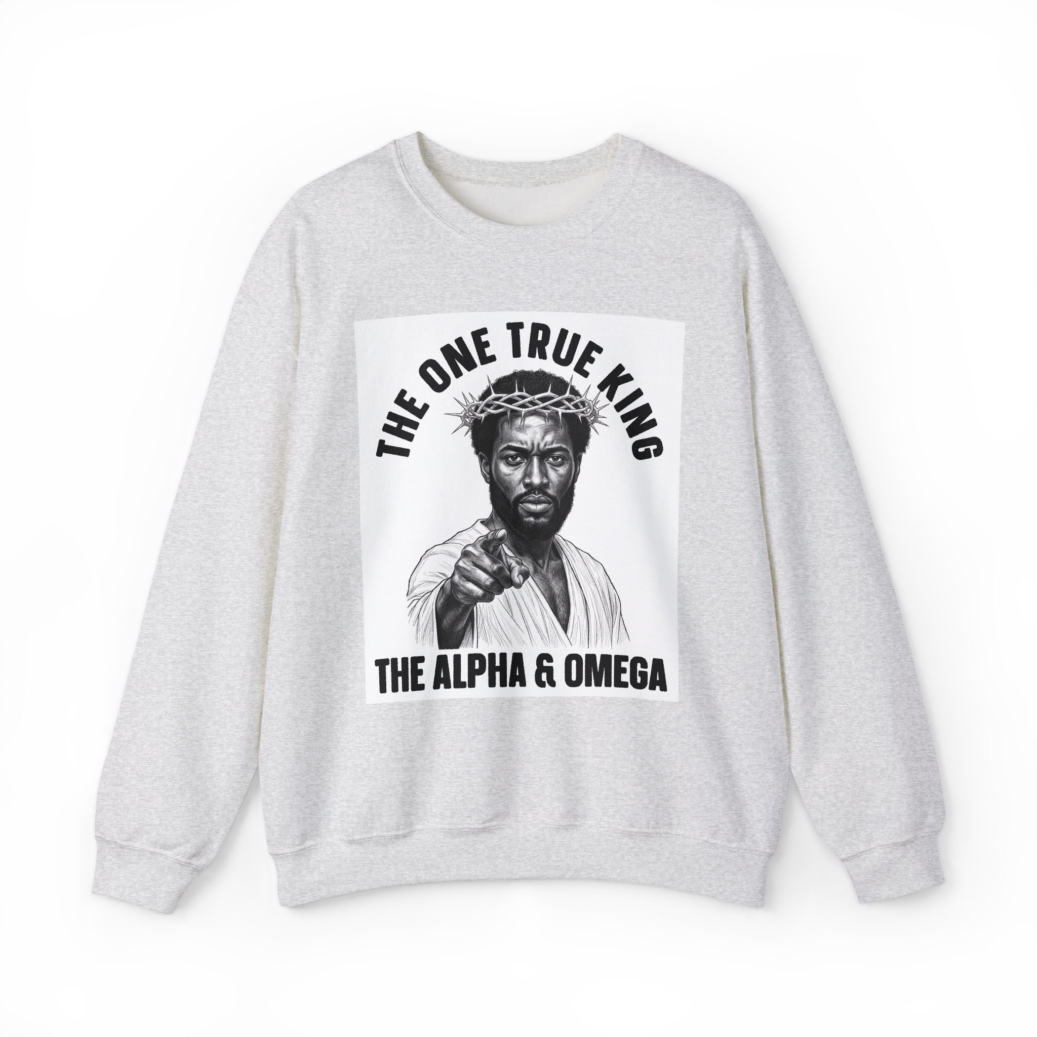 The One True King The Alpha & Omega (Black Jesus) - Sweatshirt