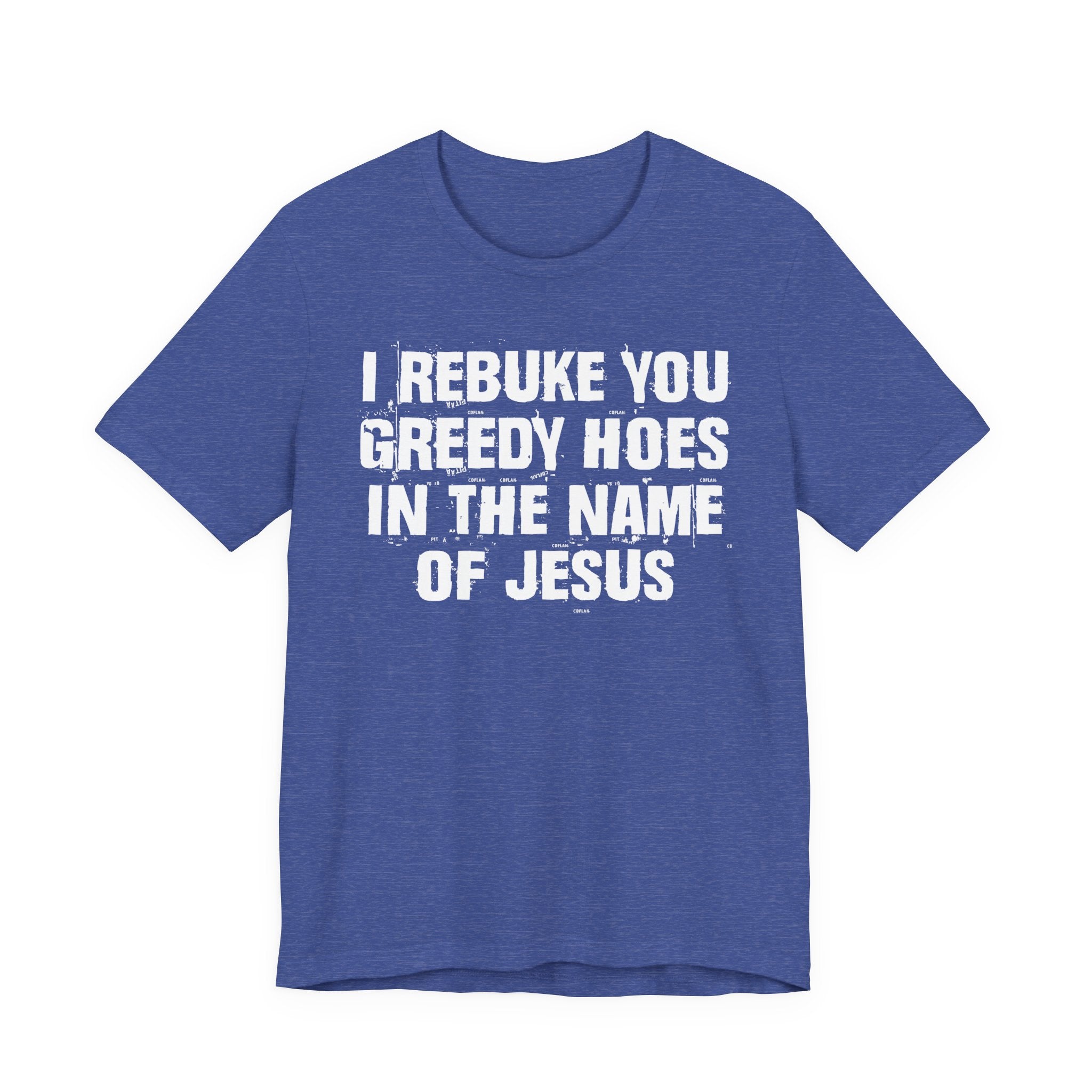I Rebuke You Greedy Hoes in the Name of Jesus — Christian Humor T-Shirt