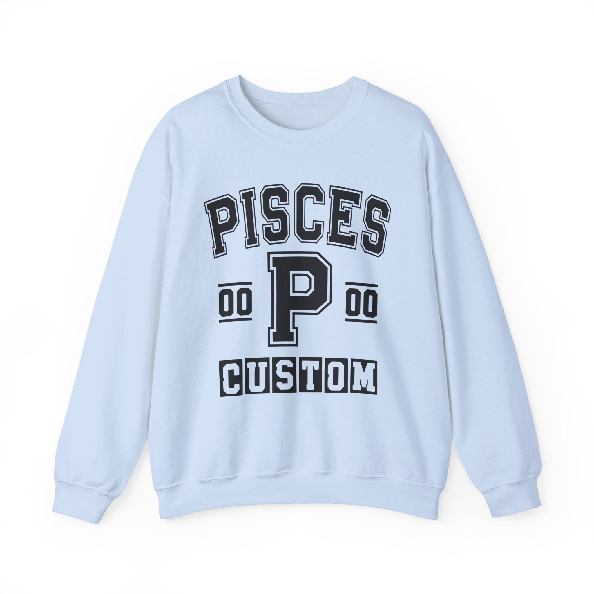 Custom Pisces Varsity Sweatshirt - Customize Birthday Day/Month/Year - Customize Gemini Season/Nation