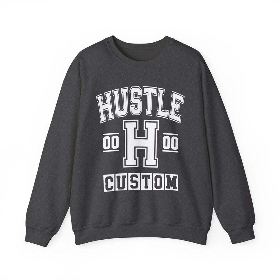 Custom Hustle Varsity Sweatshirt — Customize Birthday Day/Month/Year — Customize Gemini Season/Nation