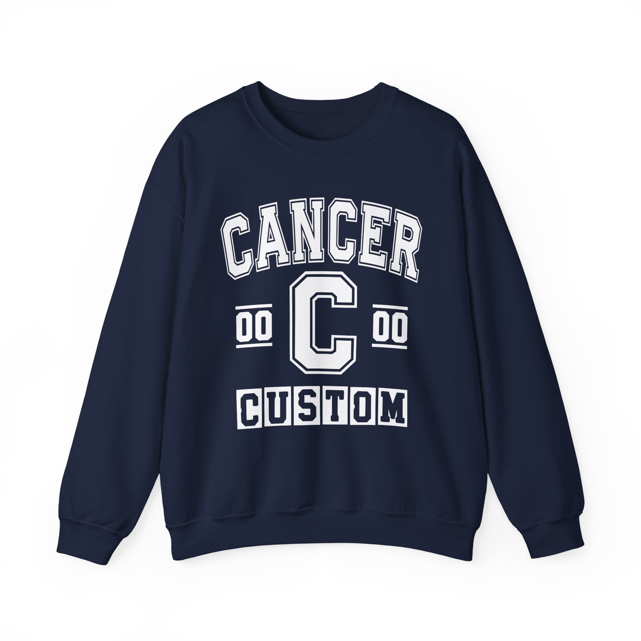 Custom Cancer Varsity Sweatshirt - Customize Birthday Day/Month/Year - Customize Gemini Season/Nation