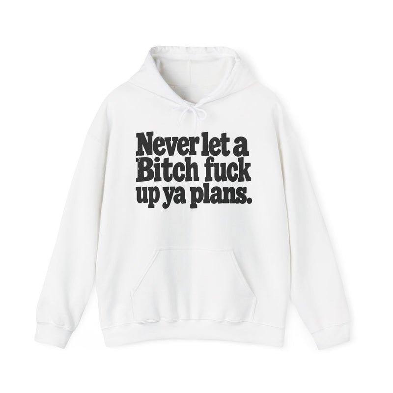 Never Let A Bitch Fuck Up Ya Plans －Street Motivational Hoodie