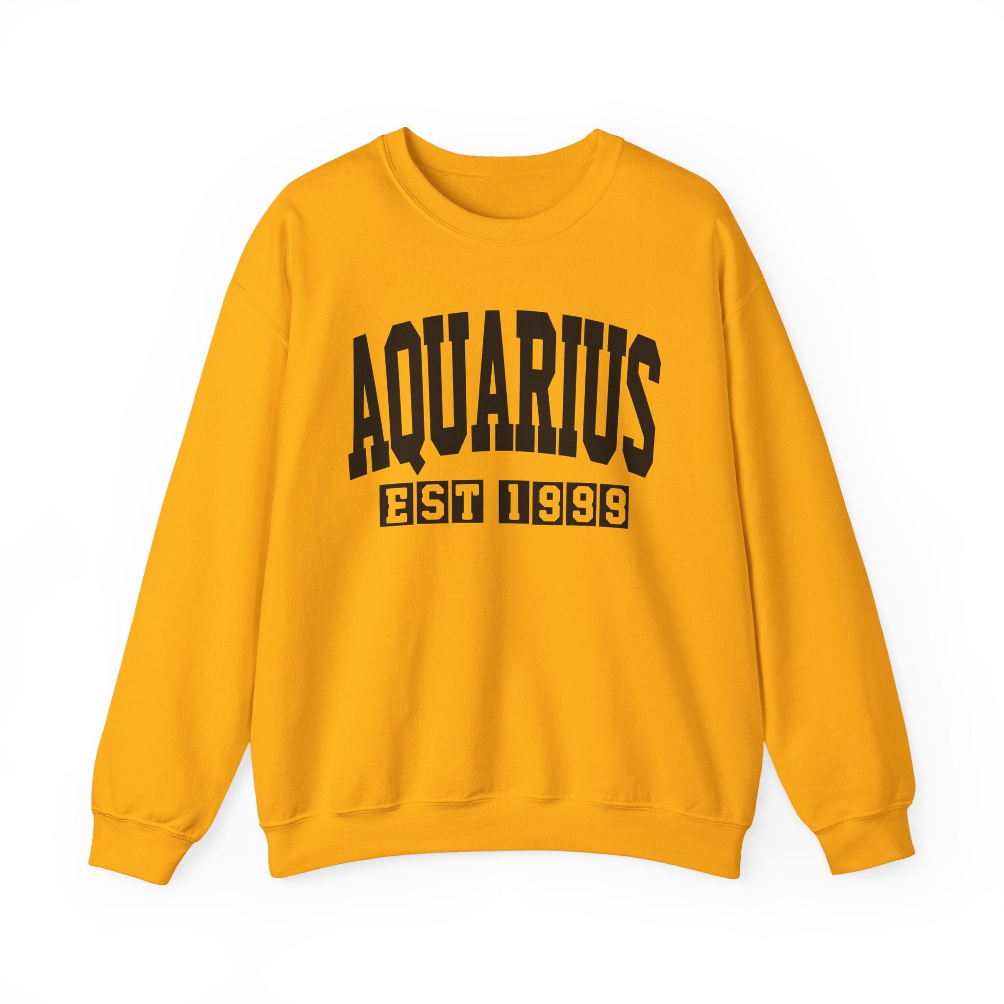 Aquarius (EST YEAR) Personalization — Zodiac Graphic Sweatshirt