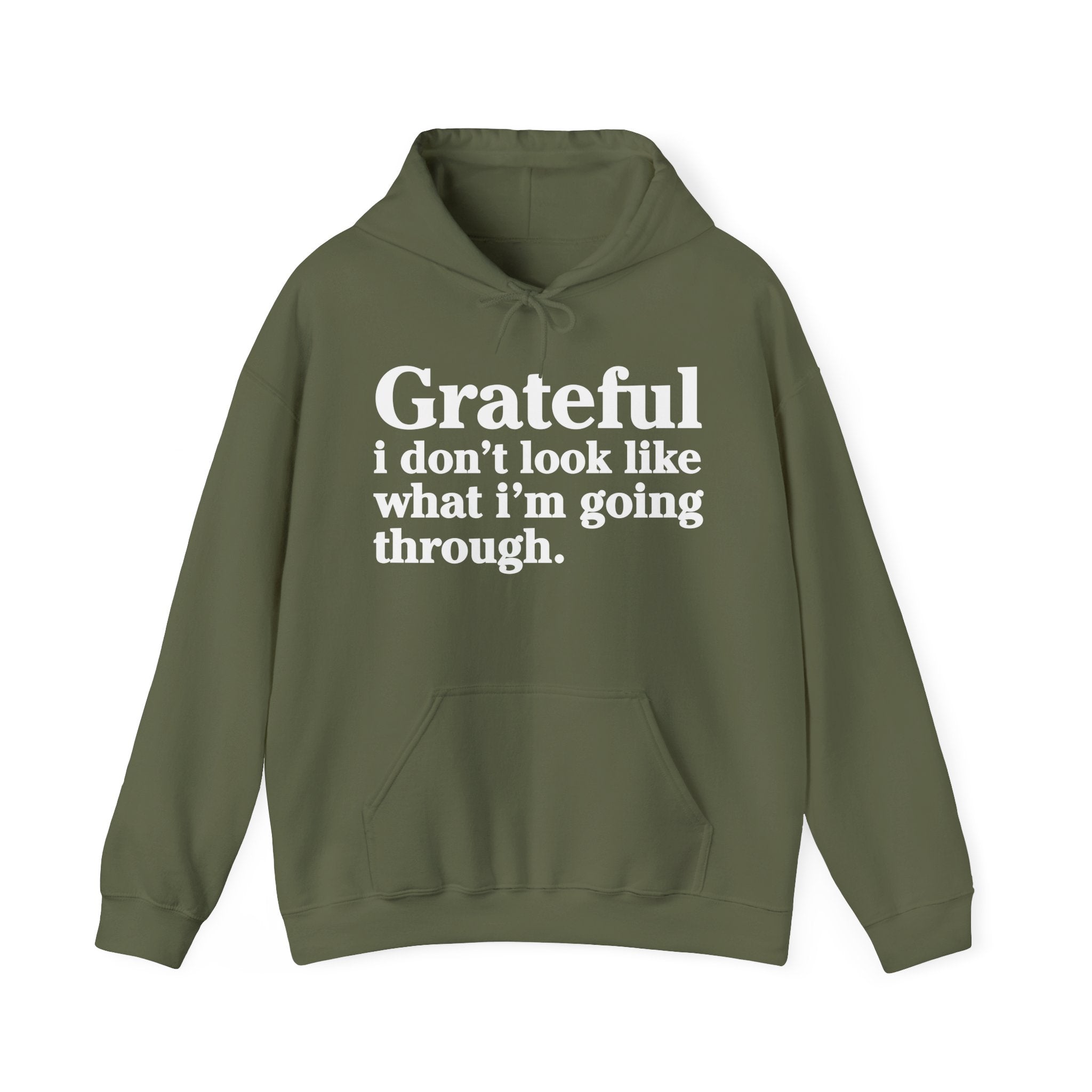 Grateful I Don't Look Like What I'm Going Through – Inspirational Christian Prayer Hoodie