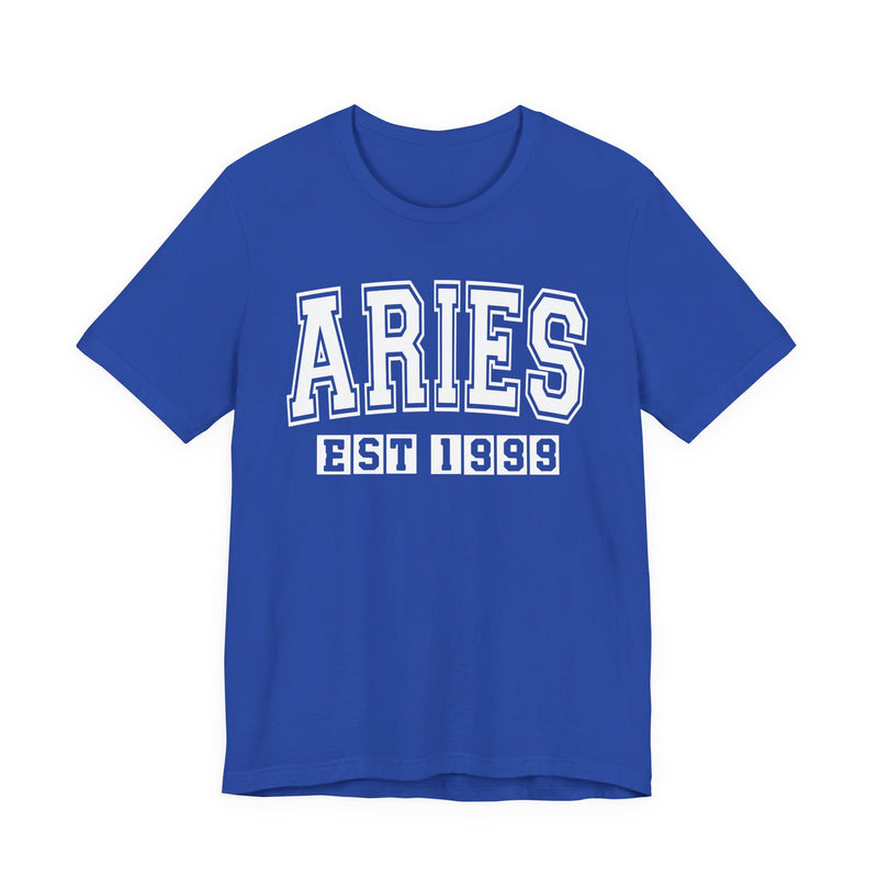 Aries EST (YEAR) Personalization — Zodiac Birthday T-Shirt