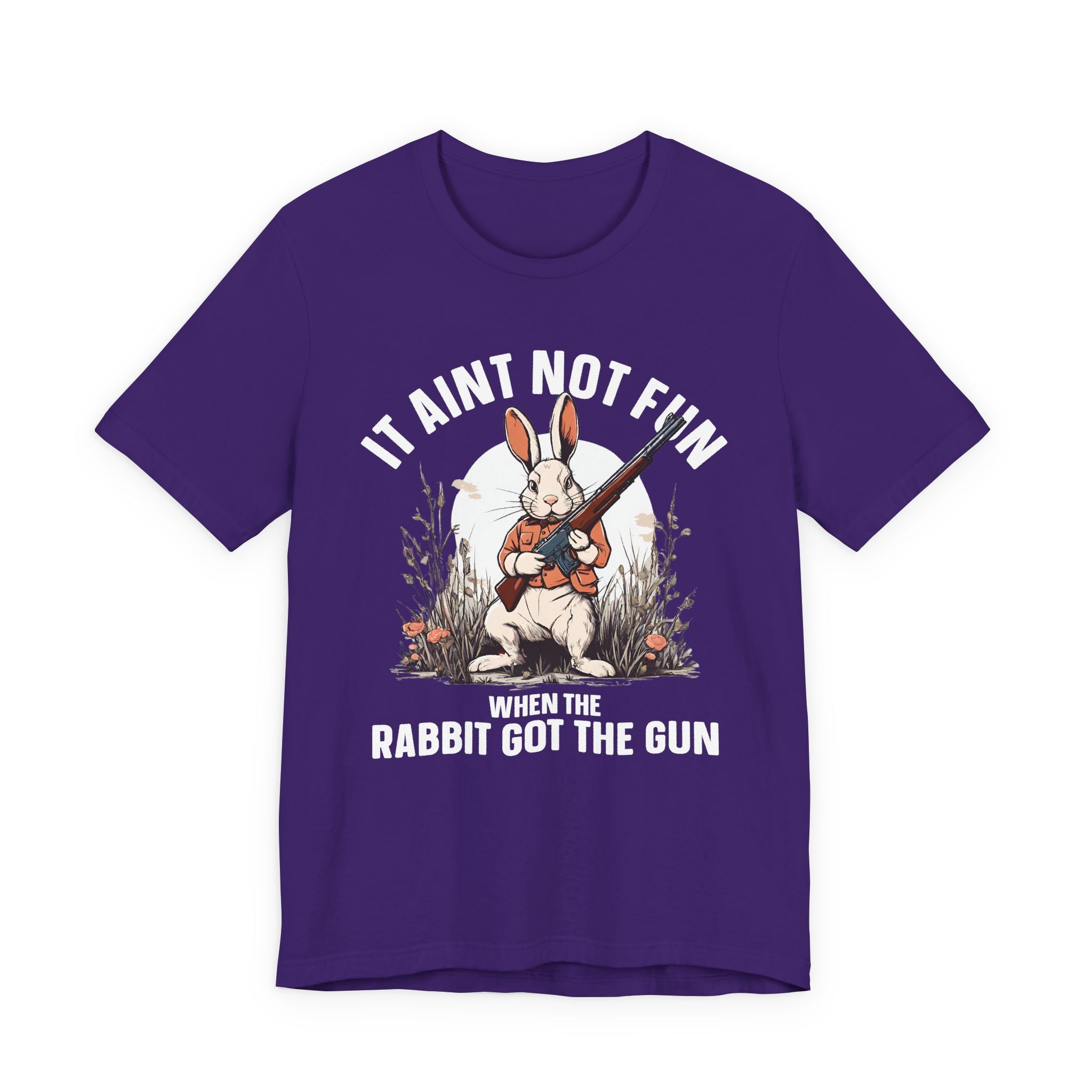 It Aint Not Fun Whe The Rabbit Got The Gun T-Shirt