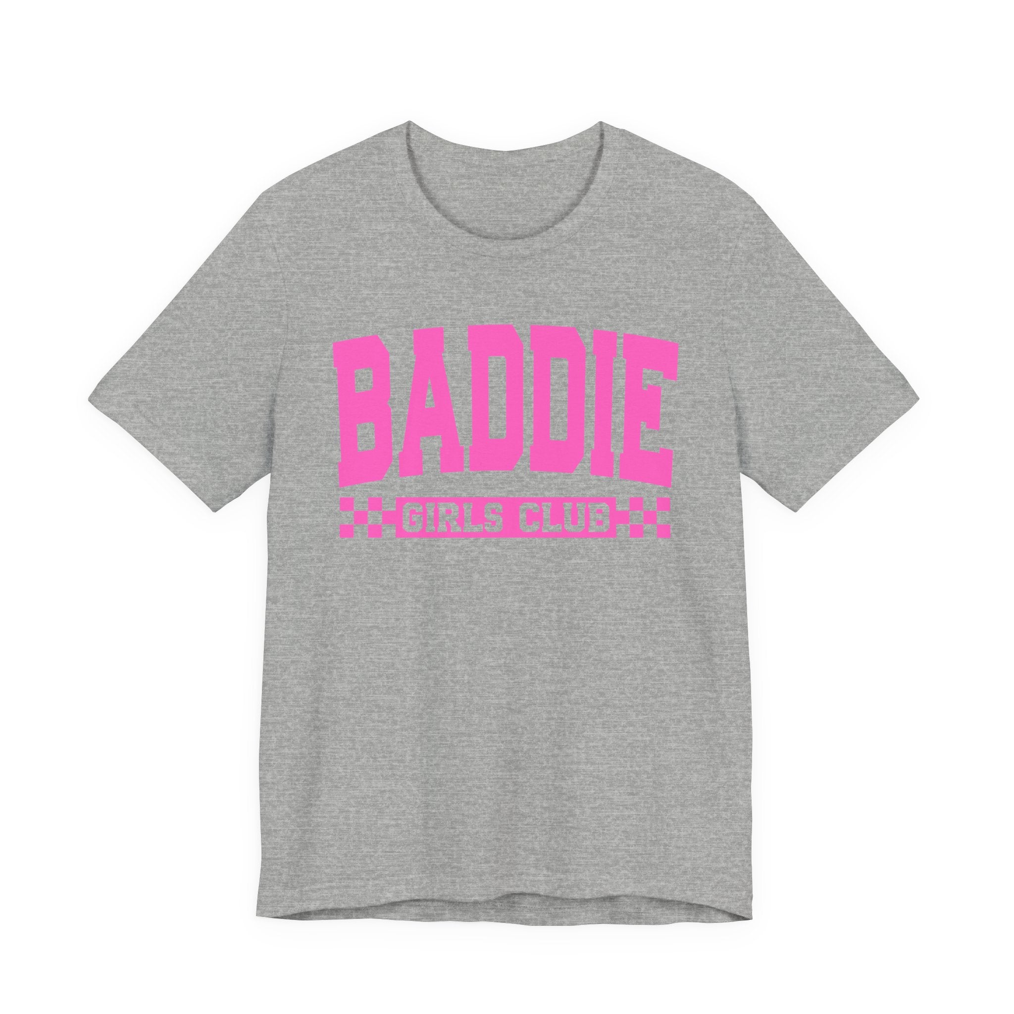 Baddie Girls Club - Pink Varsity Statement T-Shirt