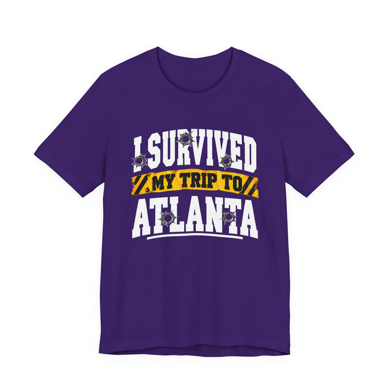 T-Shirt with lettering reading I Survived My Trip To Atlanta, gallery image 9.