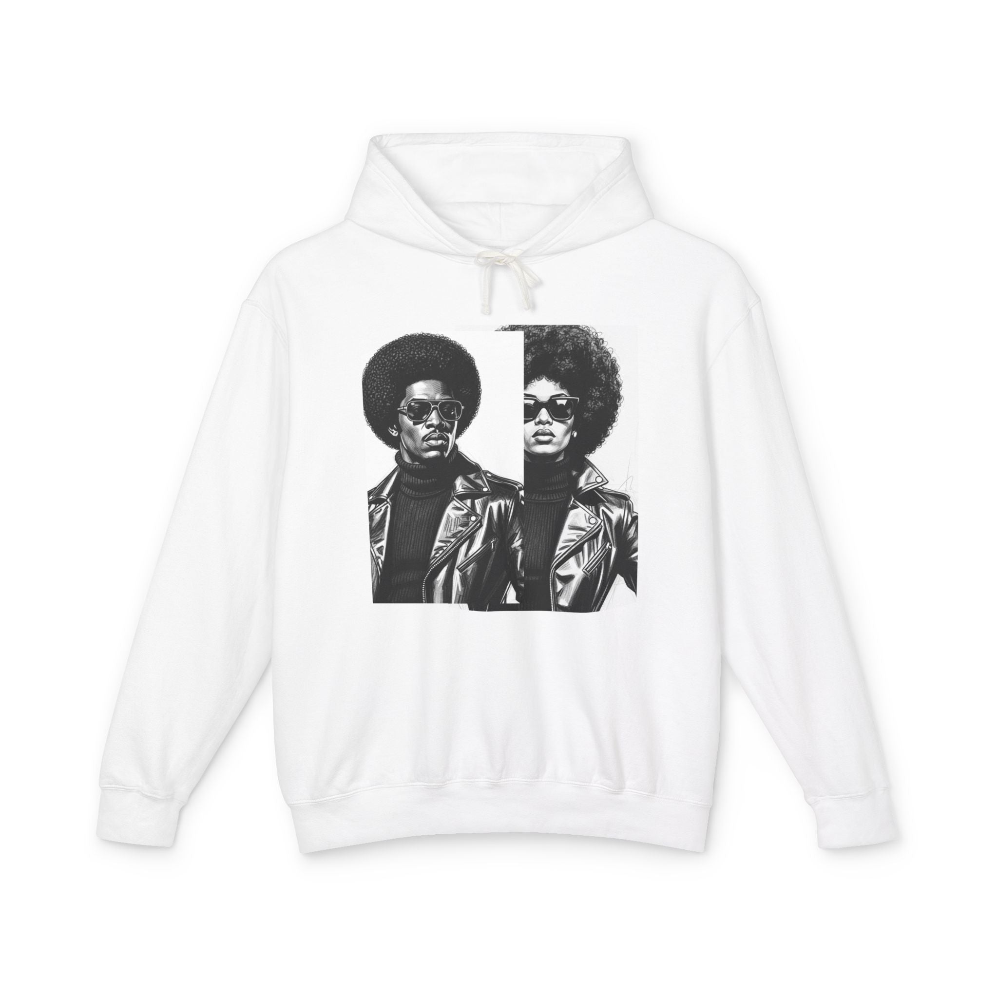 70s Black Couple Portrait - African American Pride Hoodie