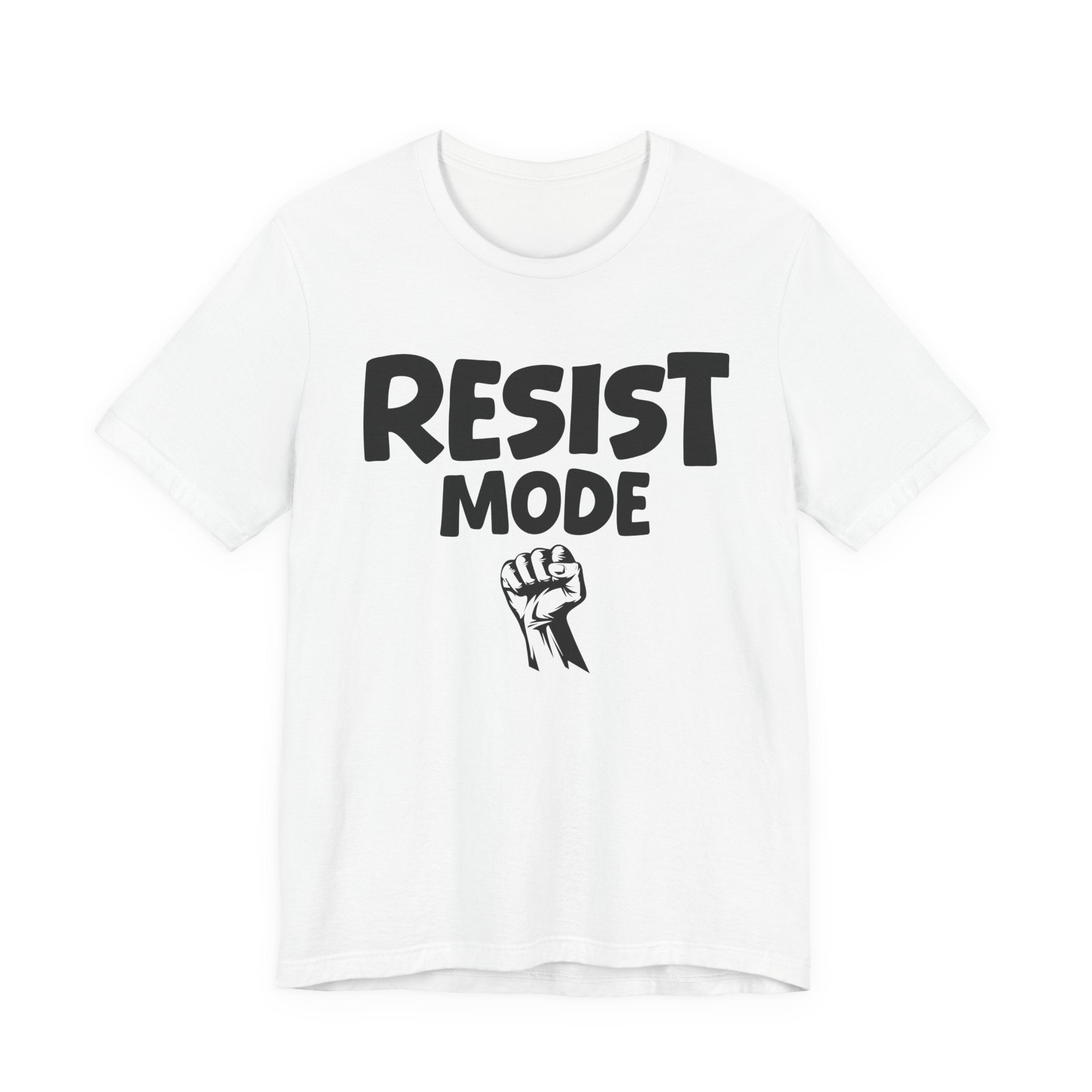 Resist Mode T-Shirt – Bold Protest Graphic Tee with Raised Fist