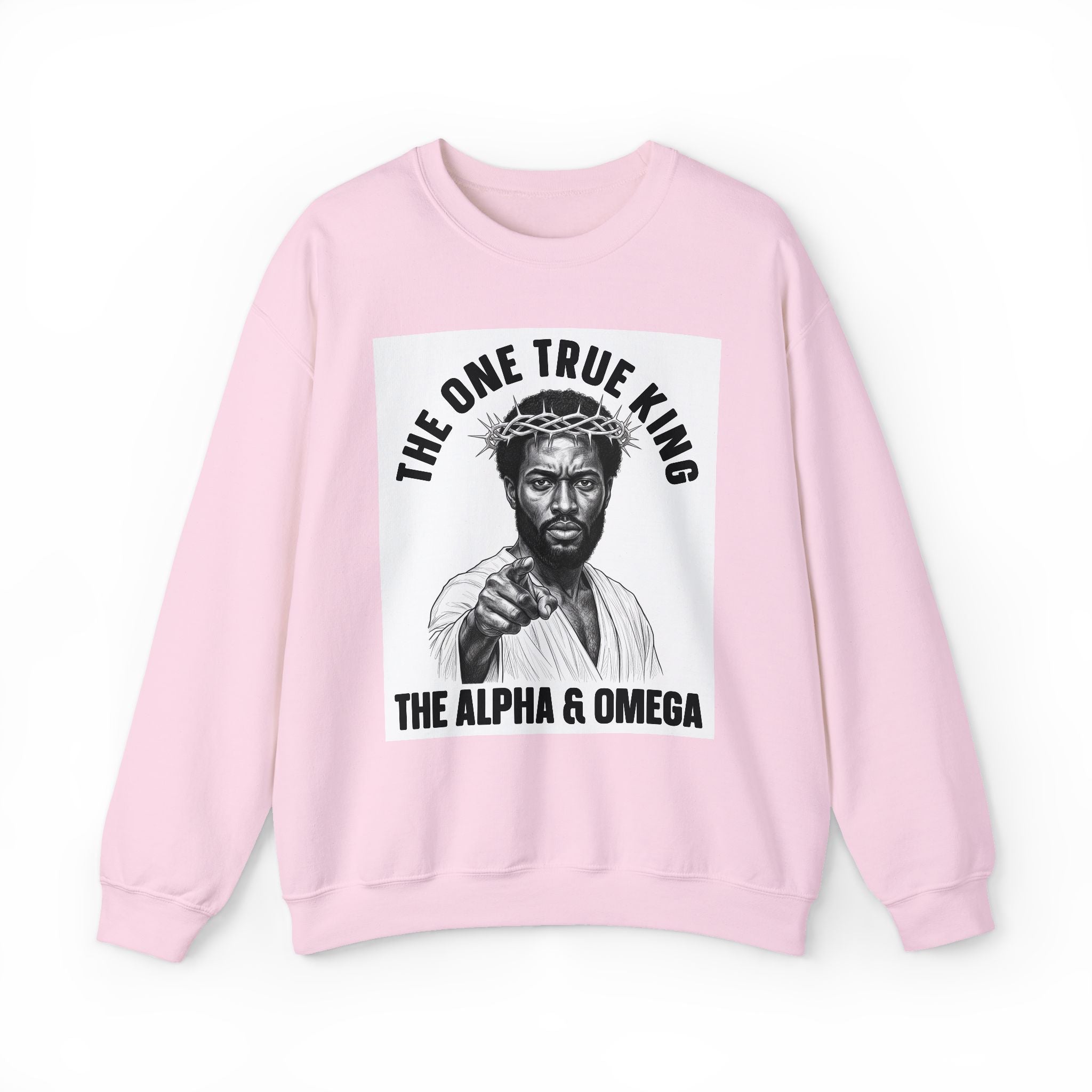 The One True King The Alpha & Omega (Black Jesus) — Sweatshirt