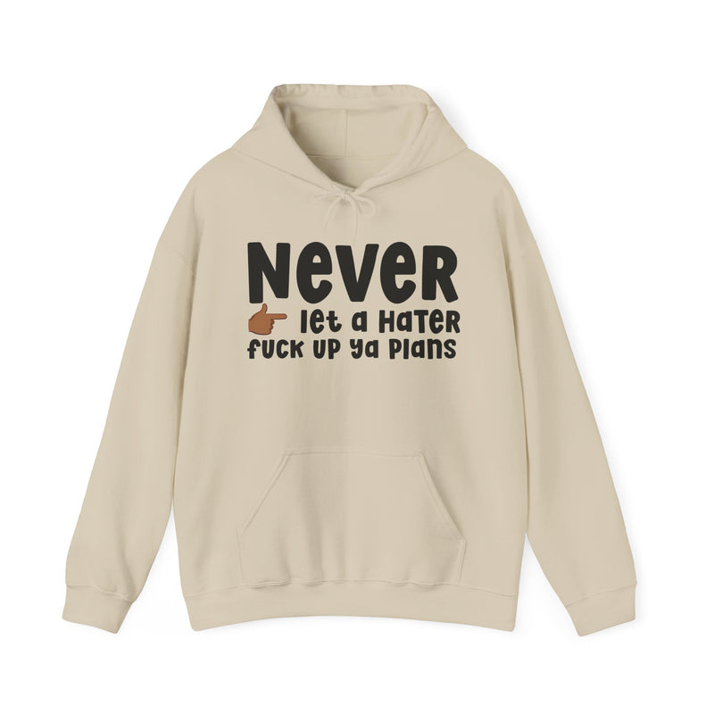 Never Let A Hater Fuck Up Ya Plans  —  Serious Declaration Hoodie