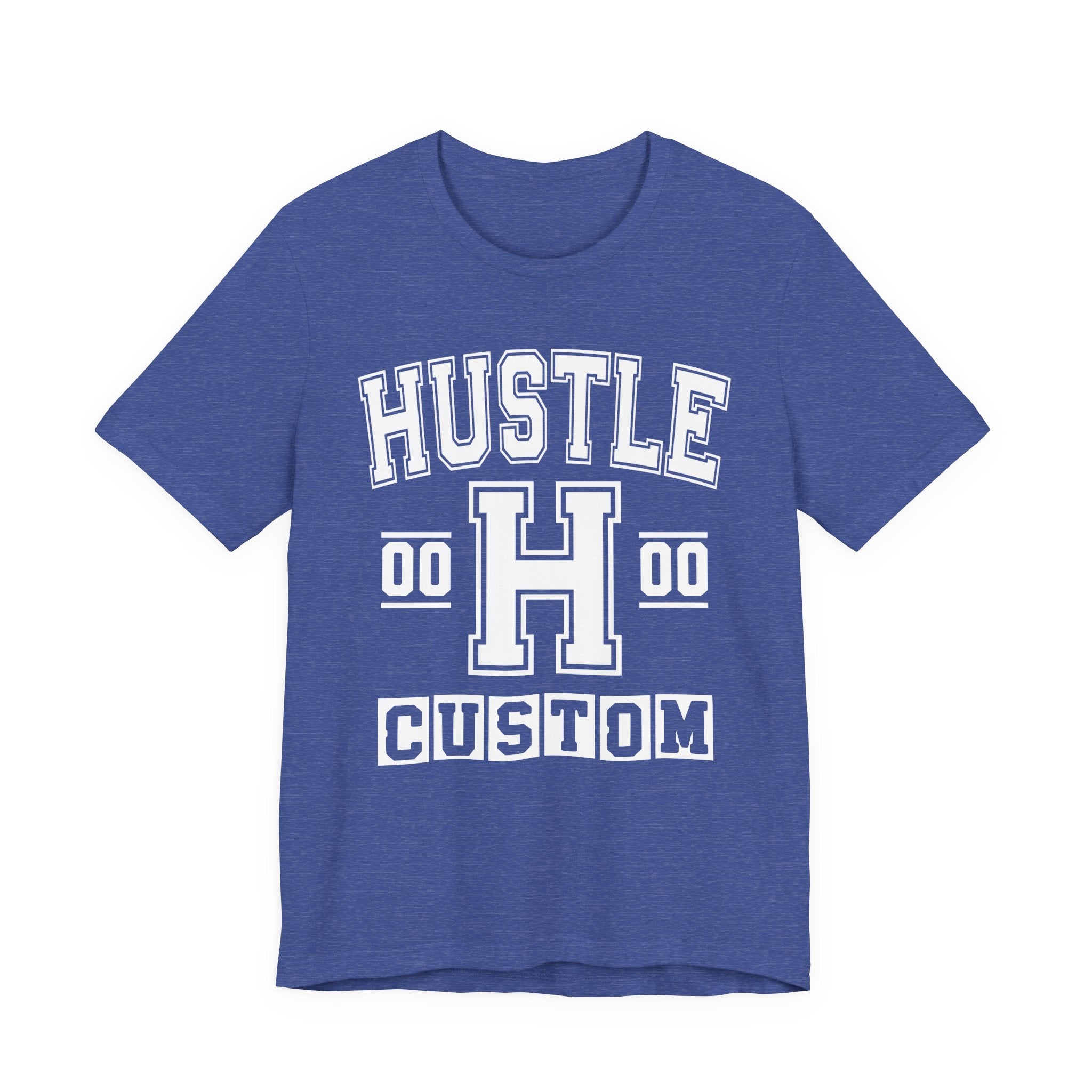 Custom Hustle Varsity Tee Shirt — Customize Birthday Day/Month/Year - Customize Season/nation/Society