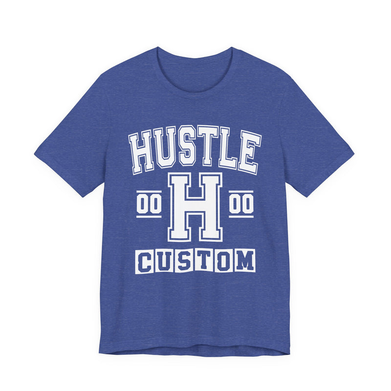 Custom Hustle Varsity T-Shirt — Customize Birthday Day/Month/Year — Customize Season/nation/Society