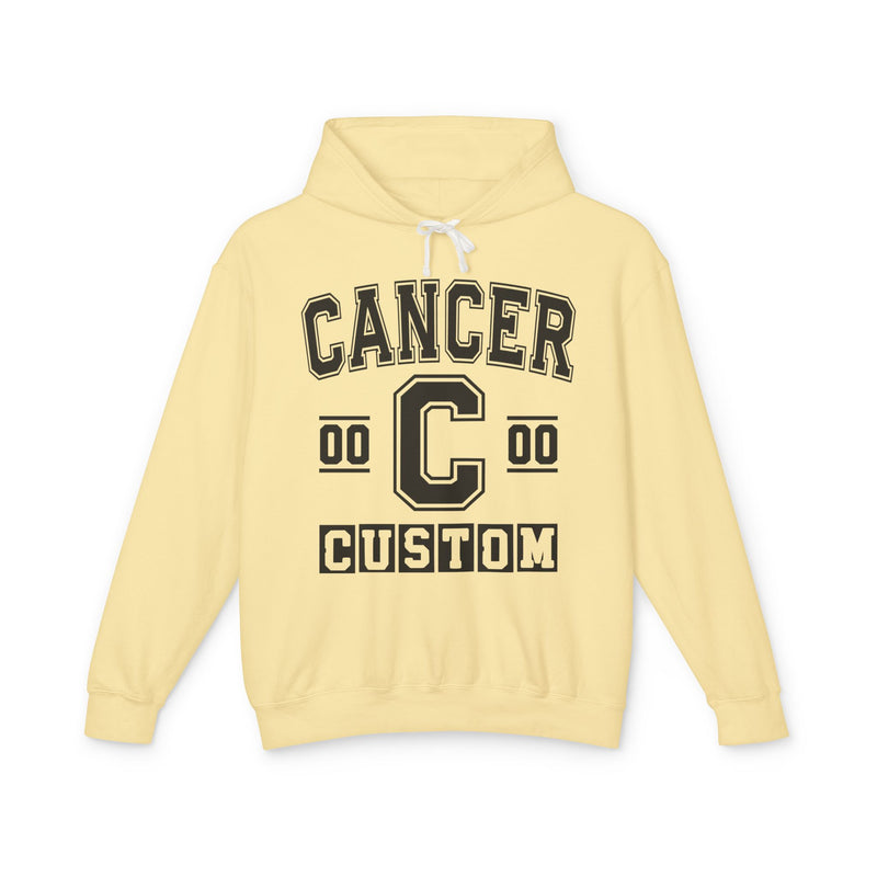 Custom Cancer Varsity Hoodie — Customize Birthday Day/Month/Year — Customize Gemini Season/Nation