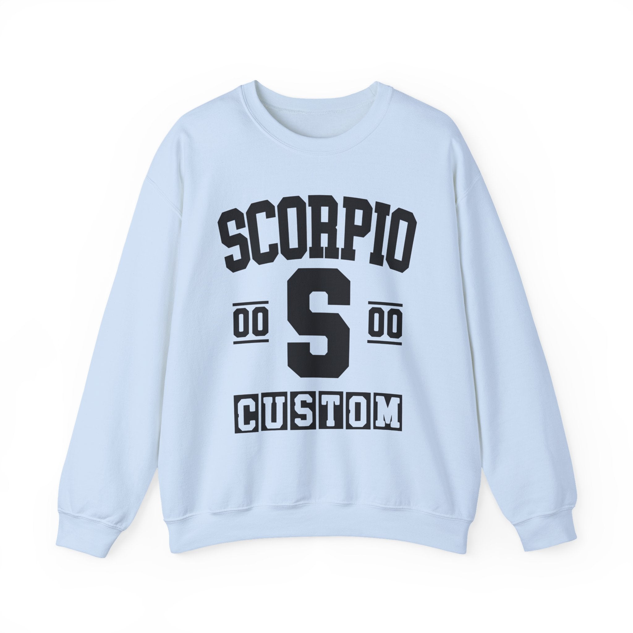 Custom Scorpio Varsity Sweatshirt - Customize Birthday Day/Month/Year - Customize Gemini Season/Nation
