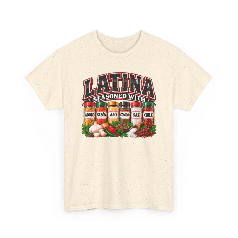 Latina Seasoned With Adobo Sazón Ajo Comino Saz Chile － T-Shirt