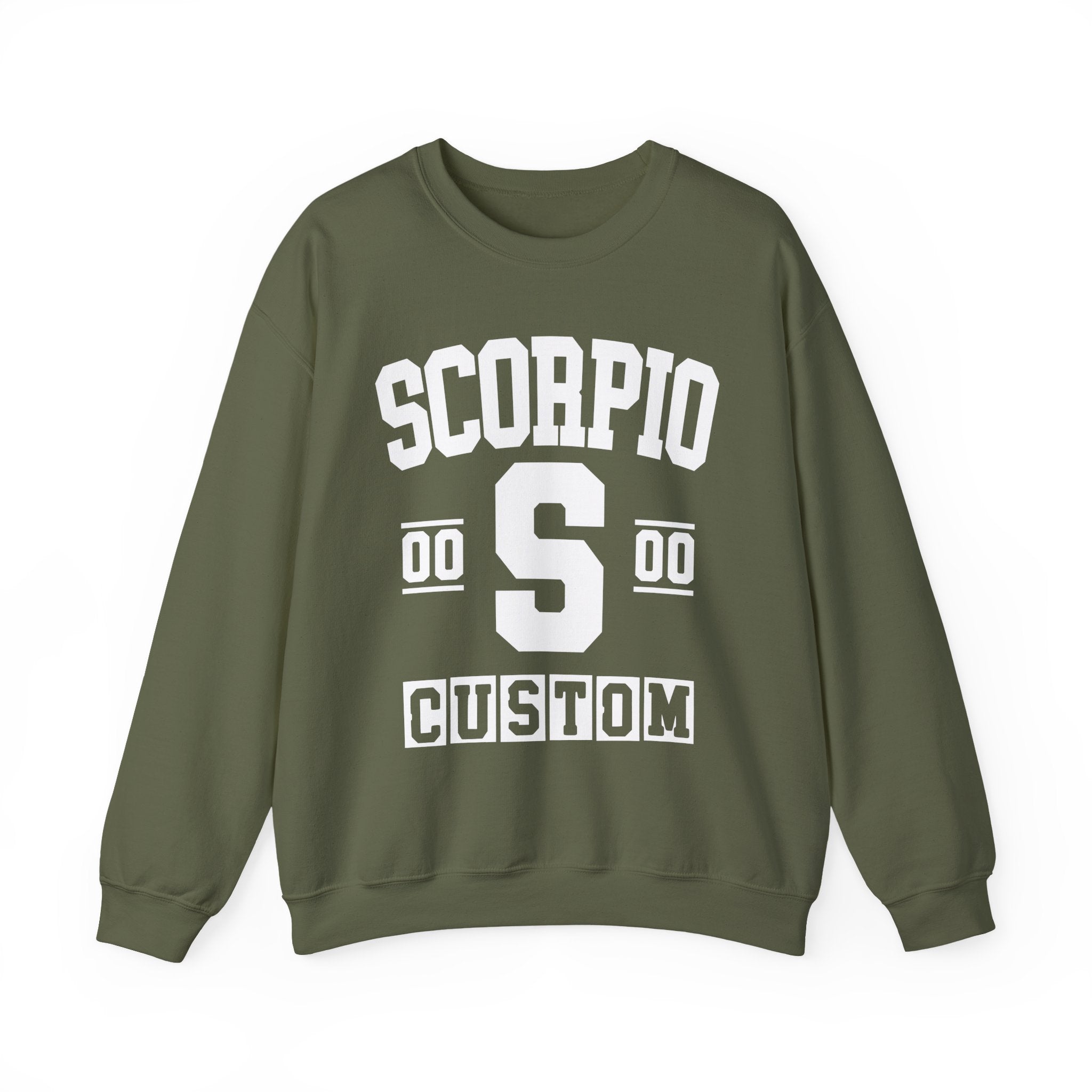 Custom Scorpio Varsity Sweatshirt - Customize Birthday Day/Month/Year - Customize Gemini Season/Nation
