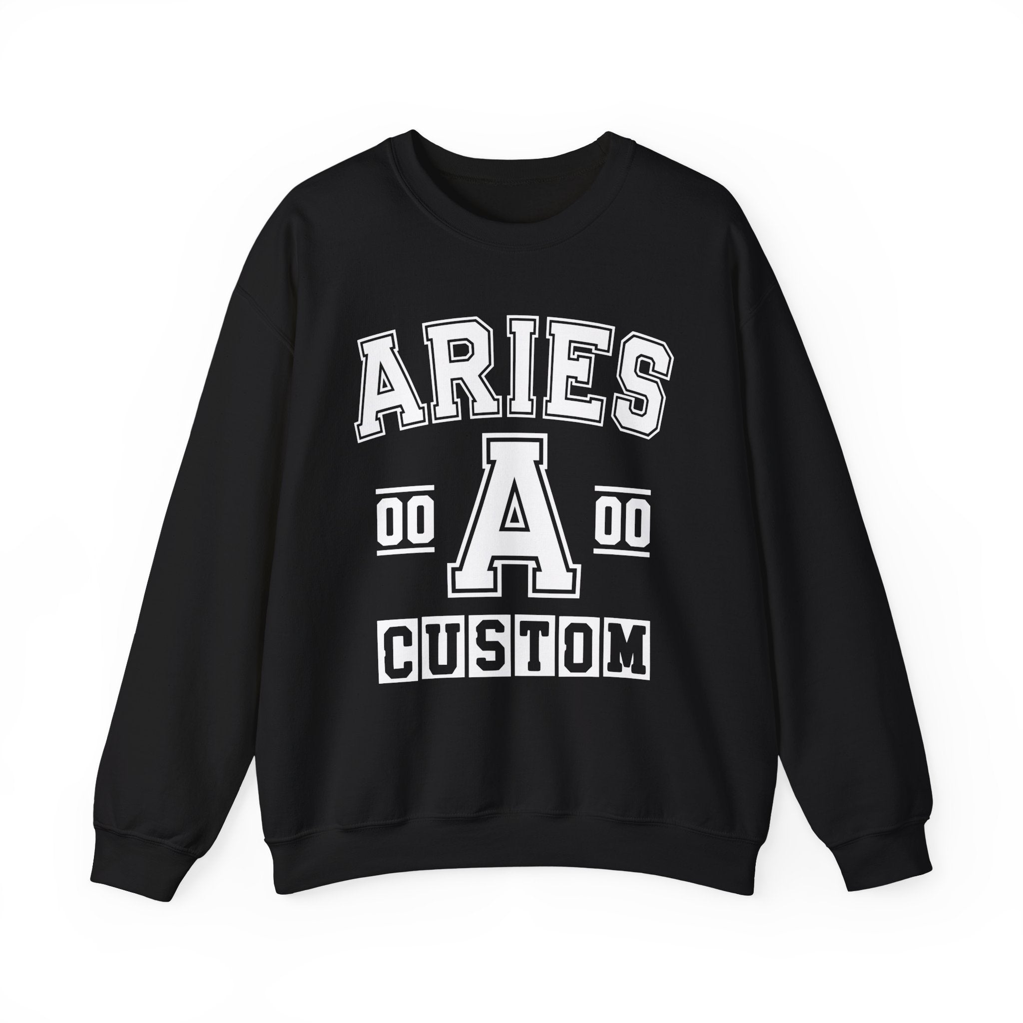 Custom Aries Varsity Sweatshirt - Customize Birthday Day/Month/Year - Customize Gemini Season/Nation