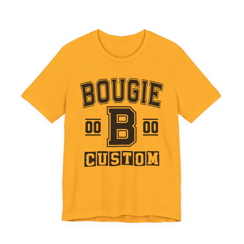 Custom Bougie Varsity T-Shirt — Customize Birthday Day/Month/Year — Customize Season/nation/Society
