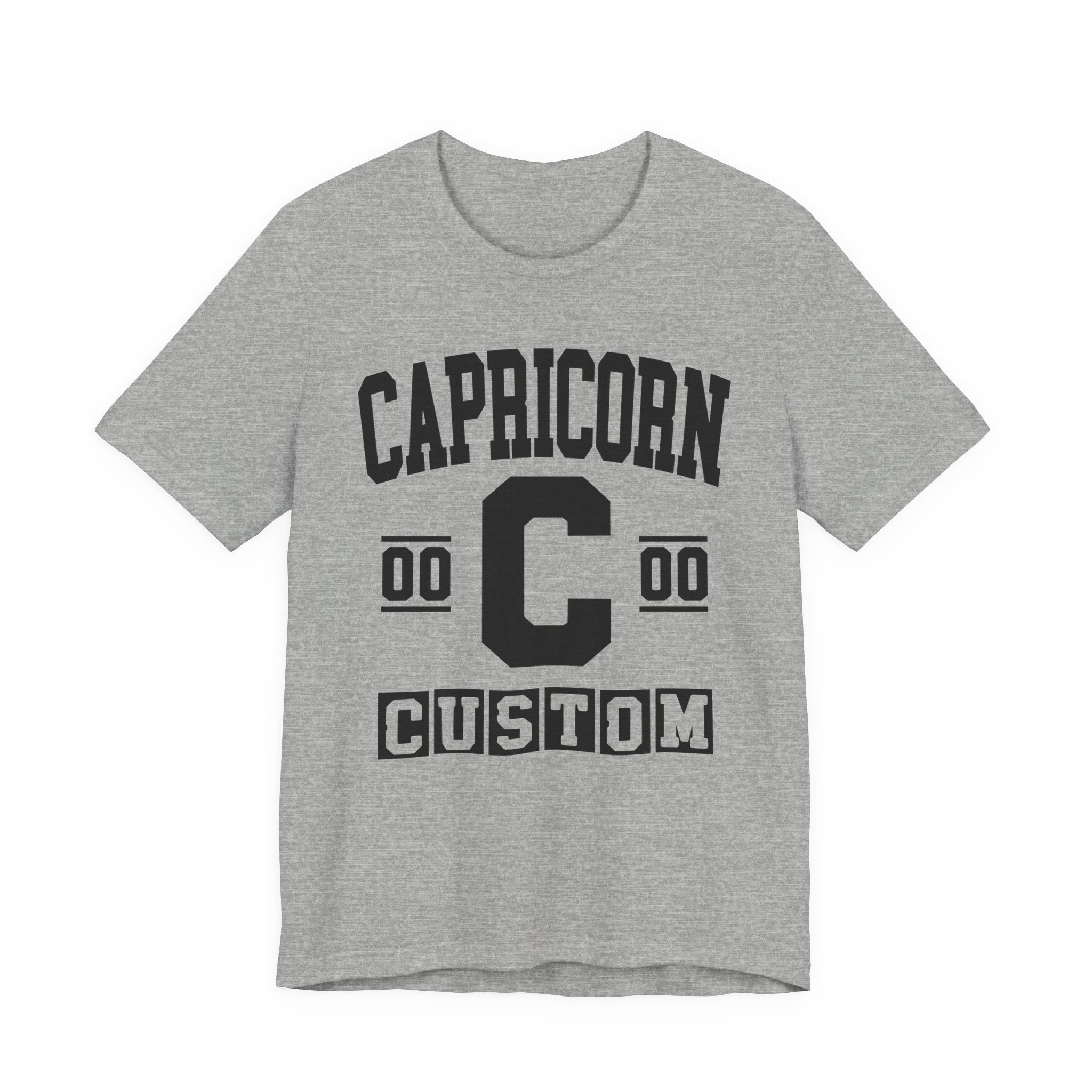 Custom Capricorn Varsity Tee Shirt — Customize Birthday Day/Month/Year - Customize Season/nation/Society