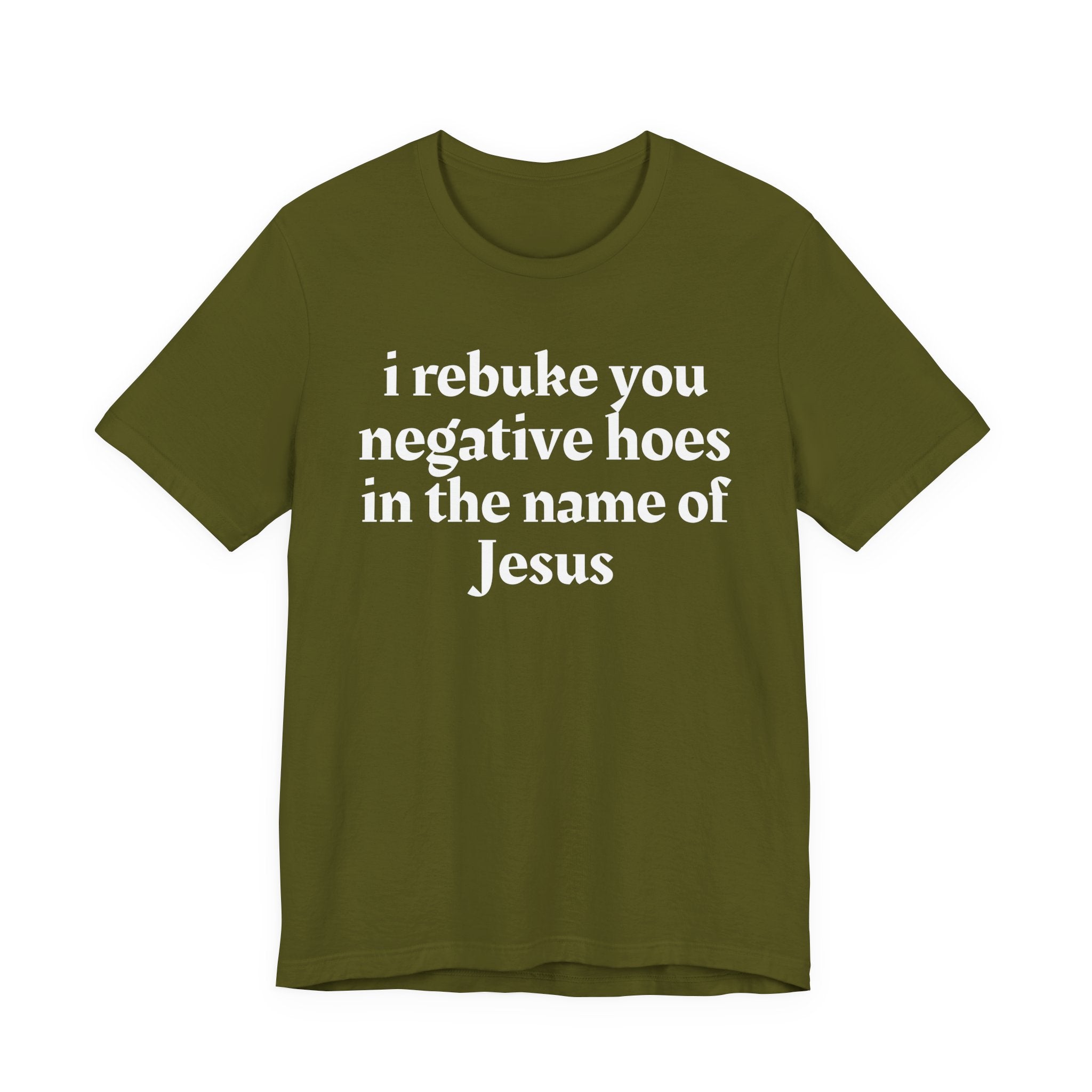 I Rebuke You Negative Hoes in the Name of Jesus — Christian Humor T-Shirt