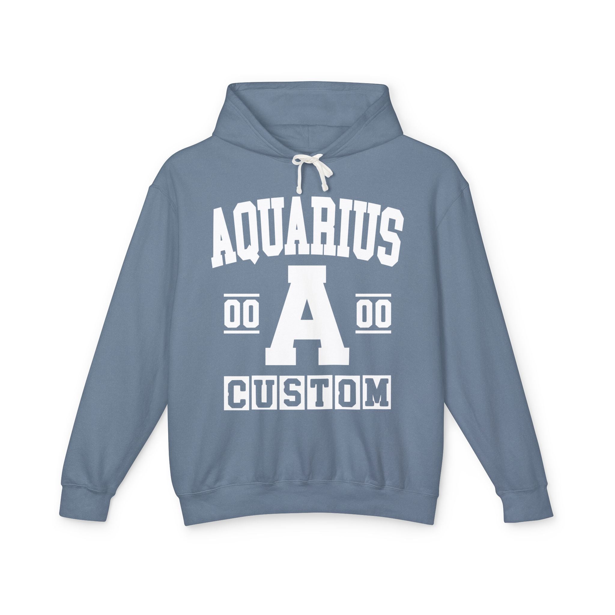 Custom Aquarius Varsity Hoodie - Customize Birthday Day/Month/Year - Customize Gemini Season/Nation