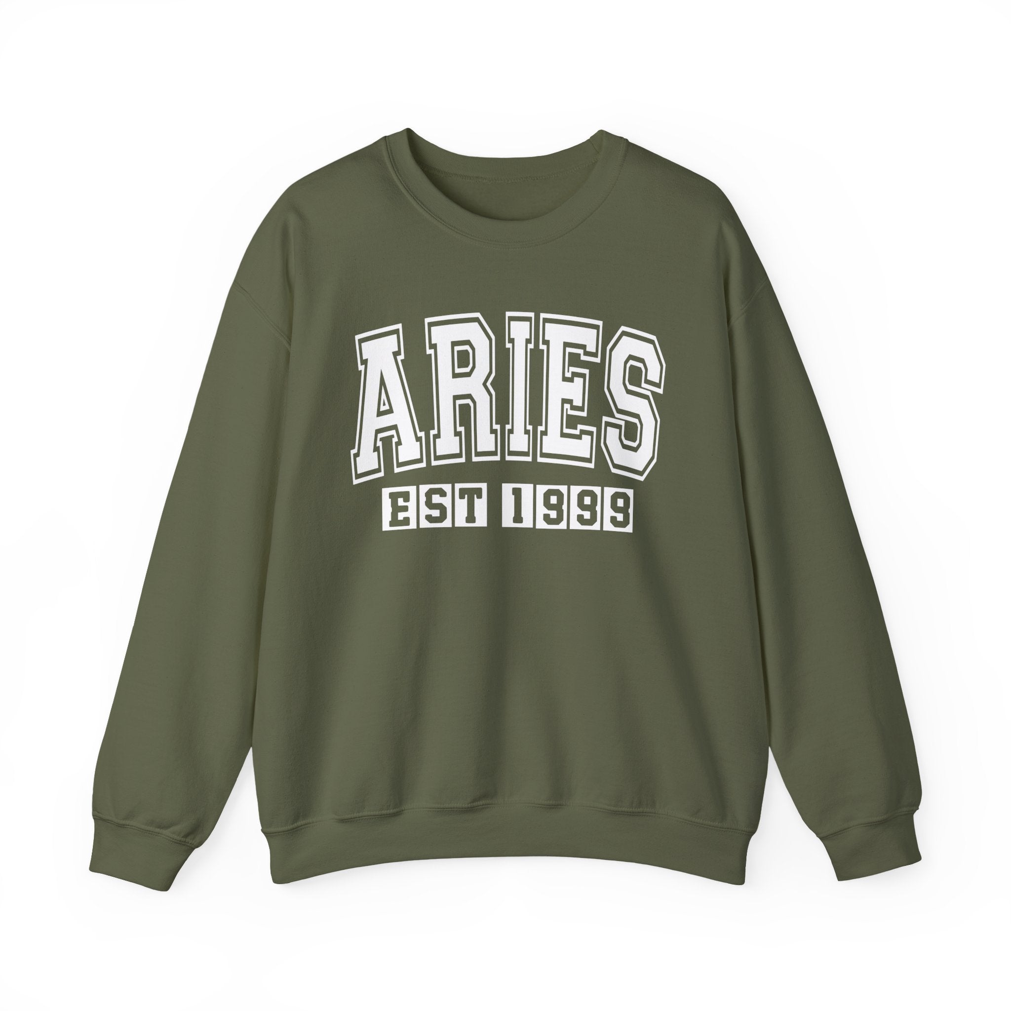 Aries (EST YEAR) Personalization — Zodiac Graphic Sweatshirt