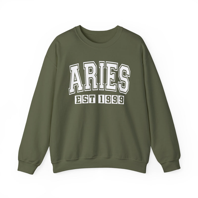 Aries (EST YEAR) Personalization — Zodiac Graphic Sweatshirt
