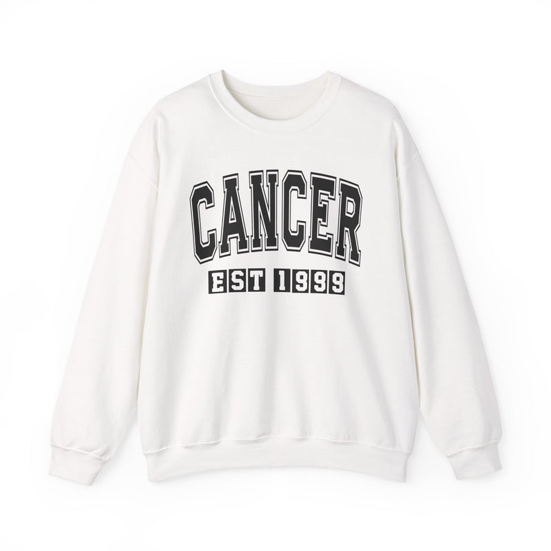 Cancer (EST YEAR) Personalization — Zodiac Graphic Sweatshirt