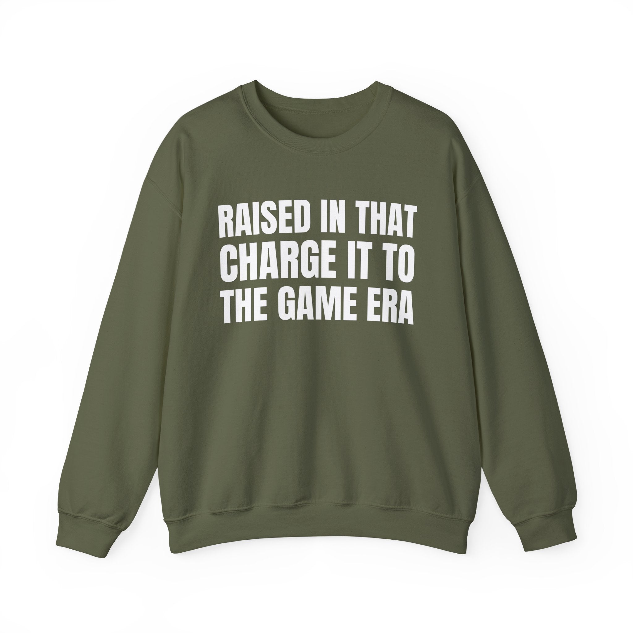 Raised In That Charge It To The Game Era - Funny Back In The Days Sweatshirt