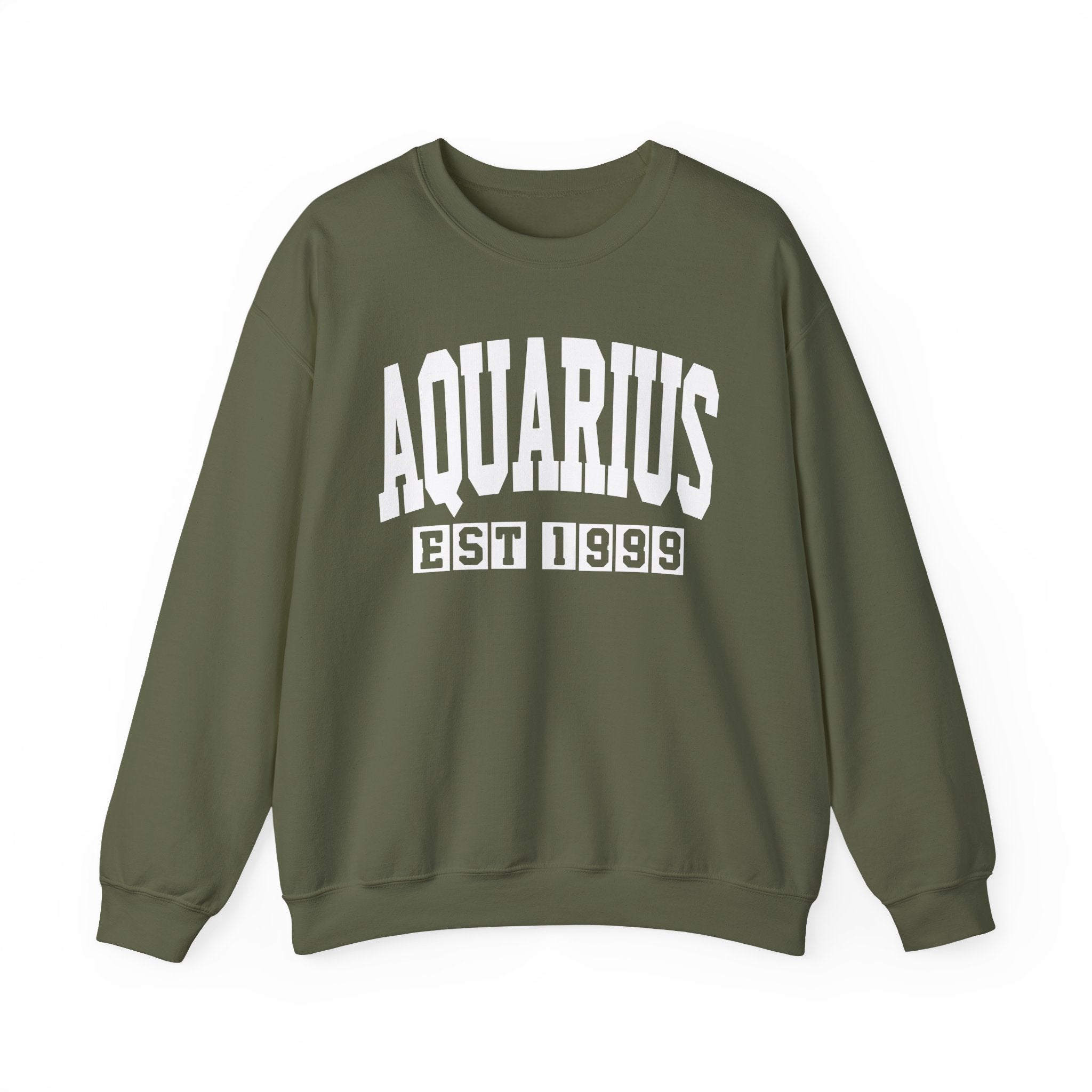 Aquarius (EST YEAR) Personalization — Zodiac Graphic Sweatshirt